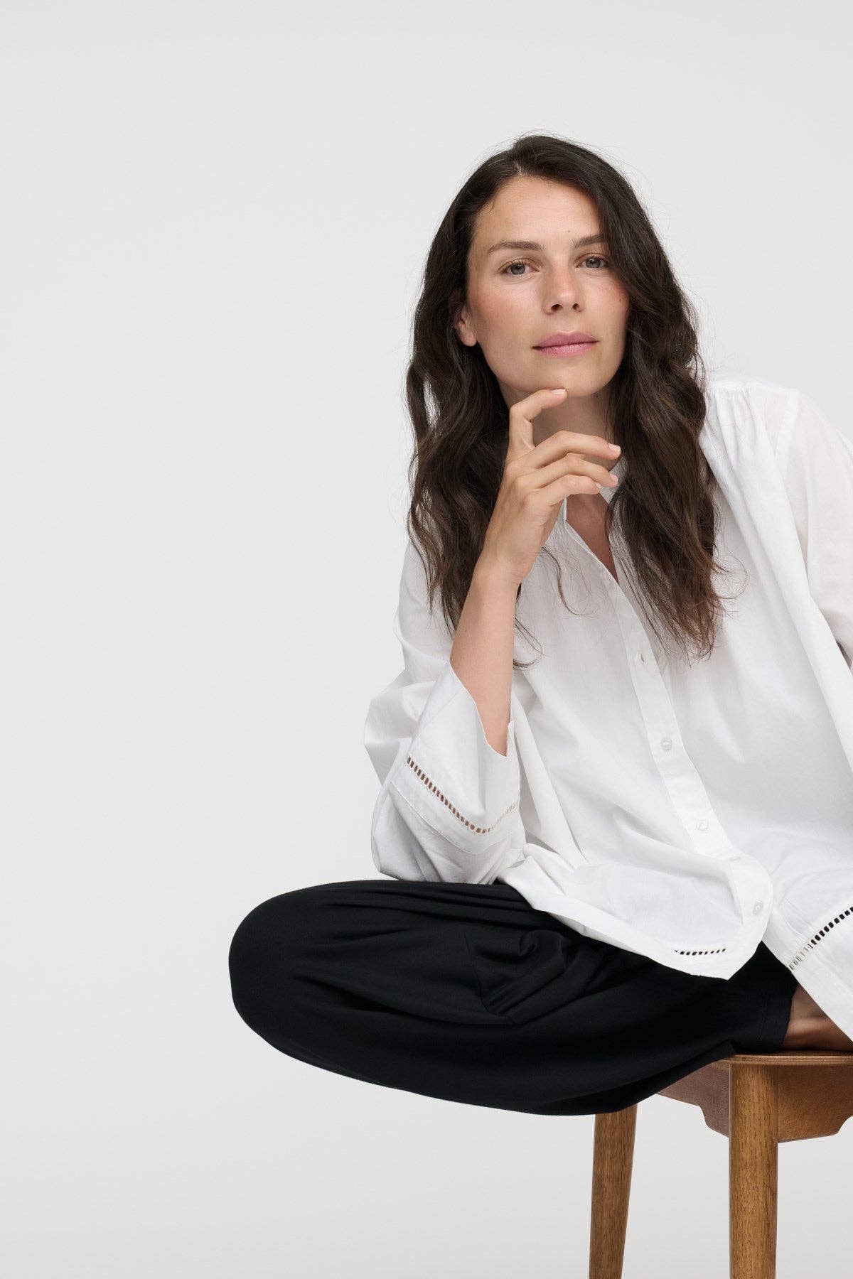 July shirt poplin: White / S