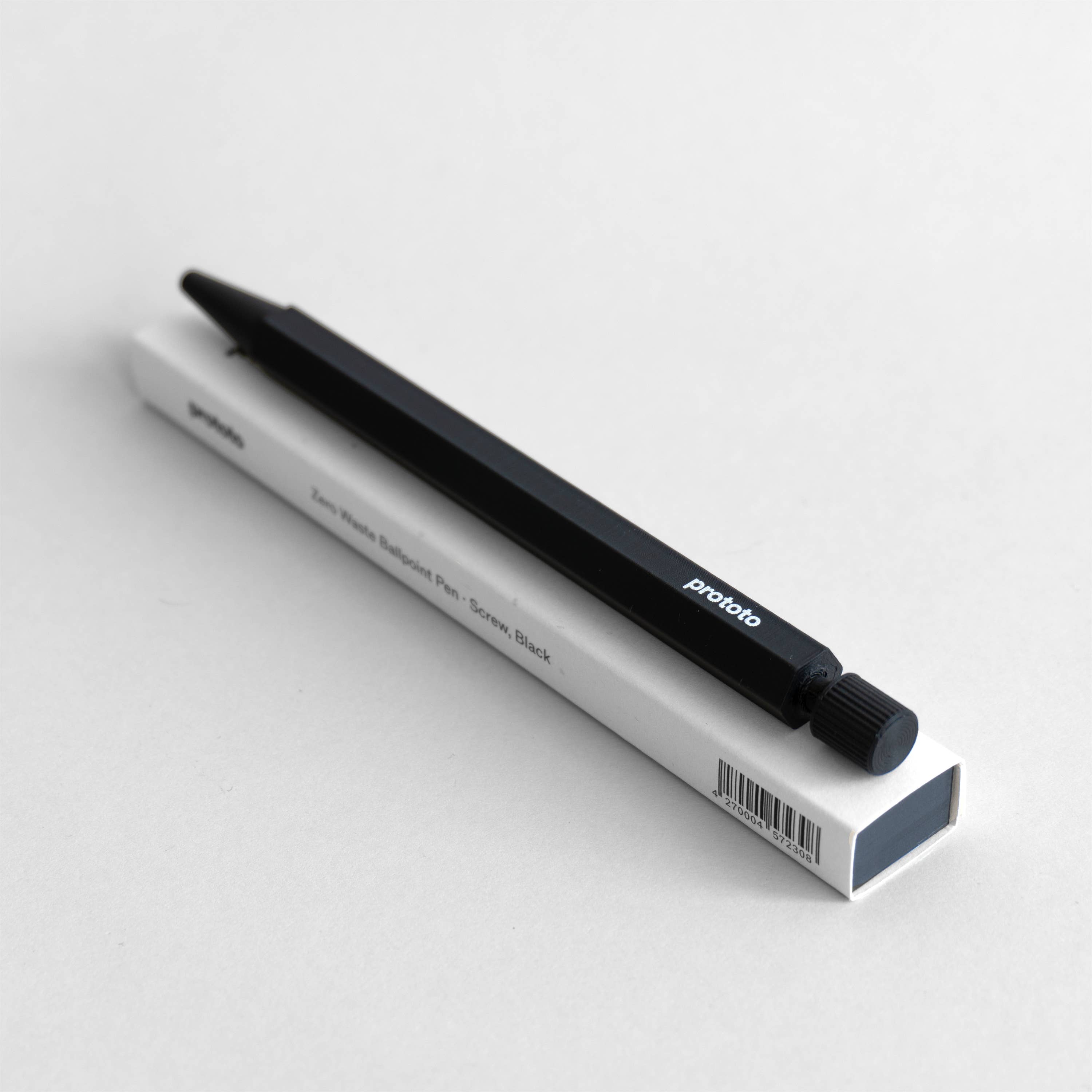 Black Zero Waste Ballpoint Pen Eco-Friendly Sustainable: English