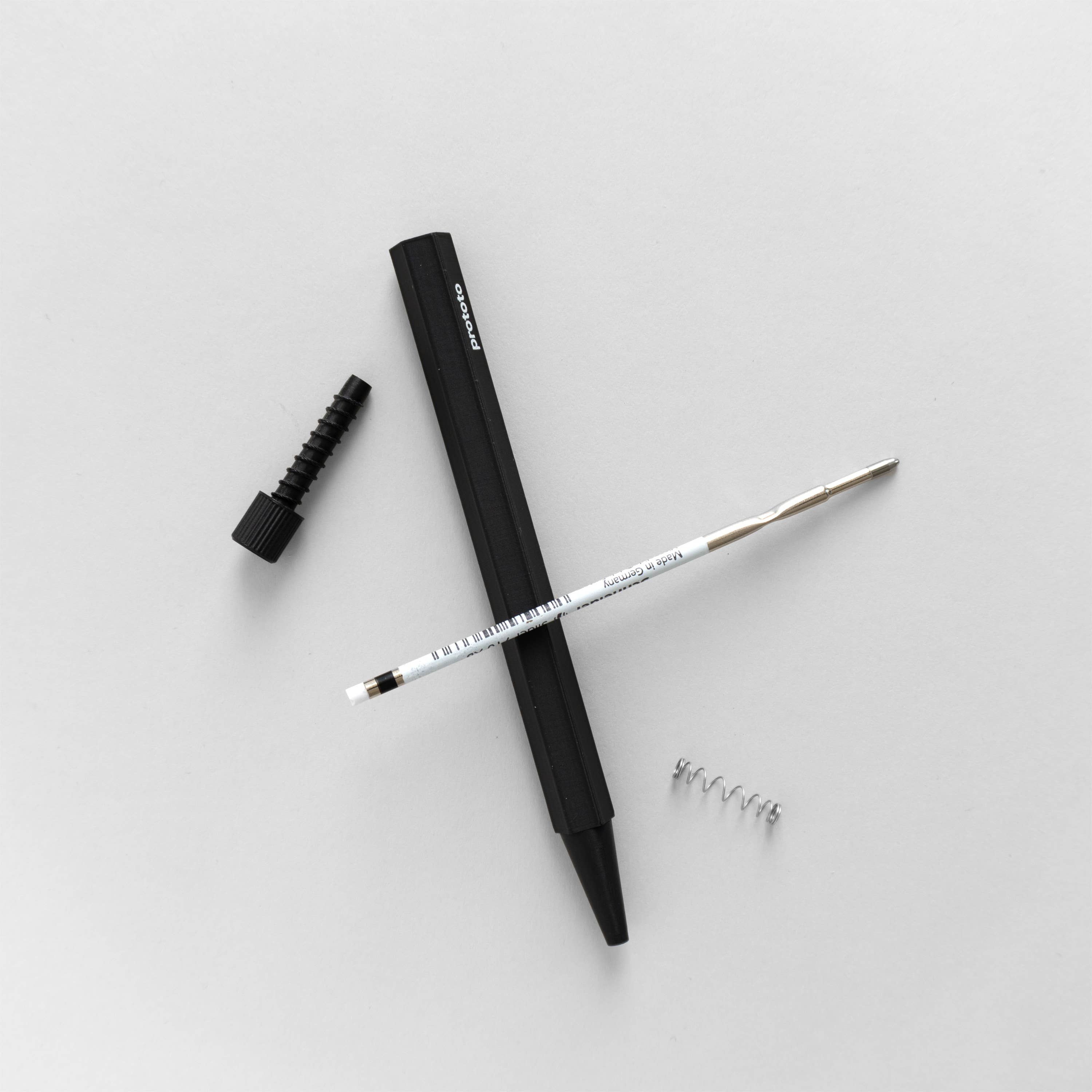 Black Zero Waste Ballpoint Pen Eco-Friendly Sustainable: English