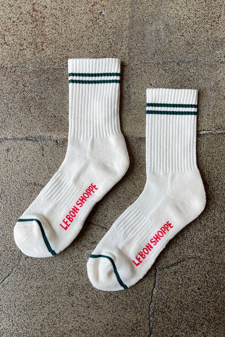 Boyfriend Socks (wholesale): Parchment
