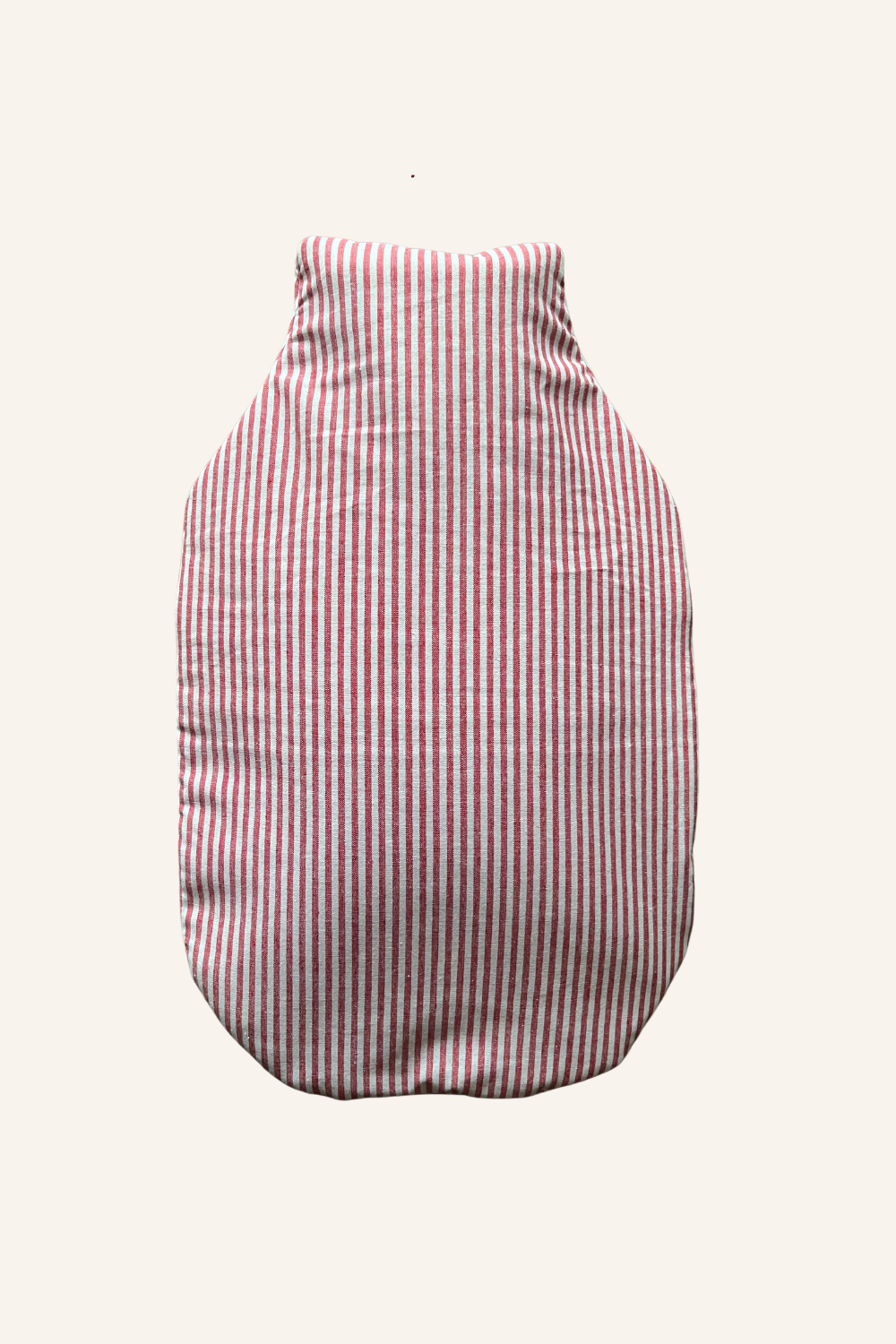 Hot water bottle - red Cotton Candy stripe