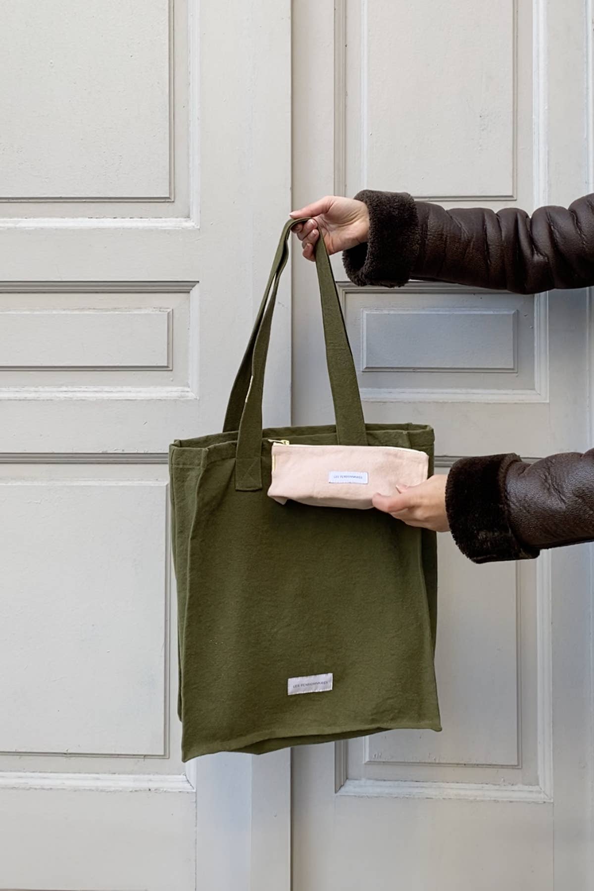 Organic Cotton Canvas Pencil Case Delicate Pink