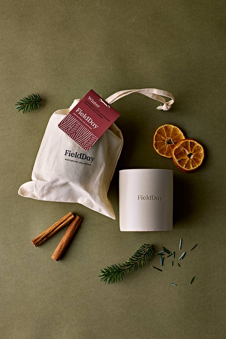 Christmas Winter Vegetable Wax Large Candle - by FieldDay