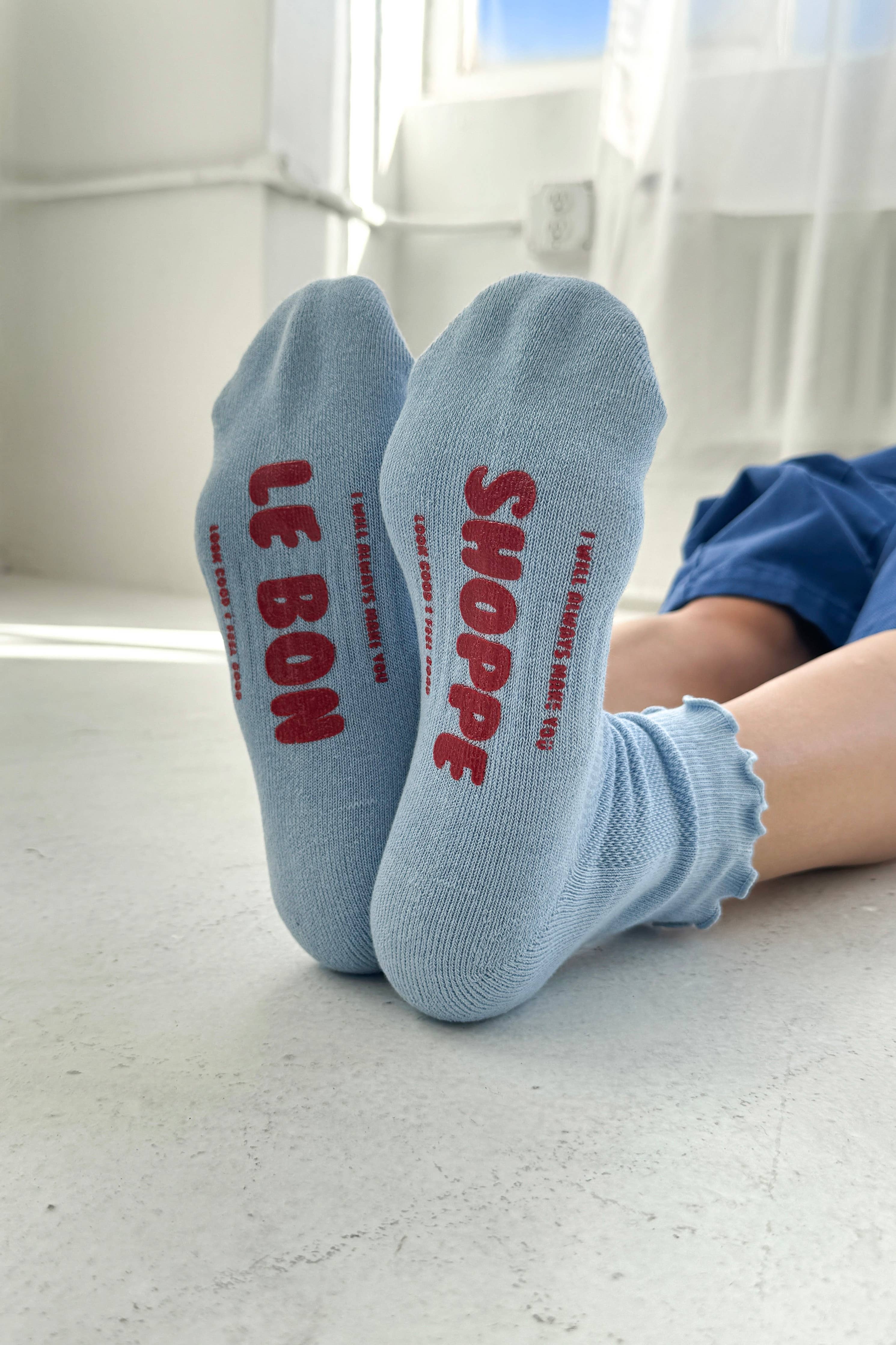 Ruffled Hugger Crew Socks  (Wholesale): VINTAGE PINK / BLACK