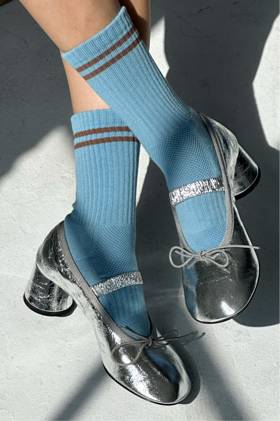 Boyfriend Socks : Powder Blue - Le Bon Shoppe