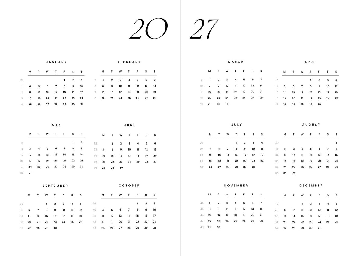 Cozy Planner 2027 – Berry Red