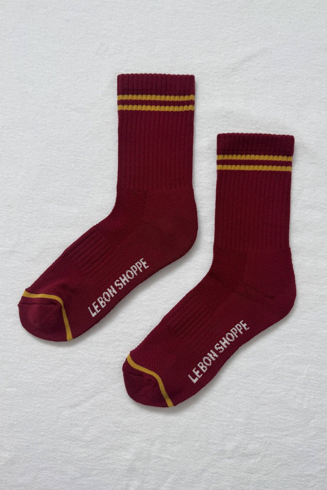 Boyfriend Socks: Cardinal - Le Bon Shoppe