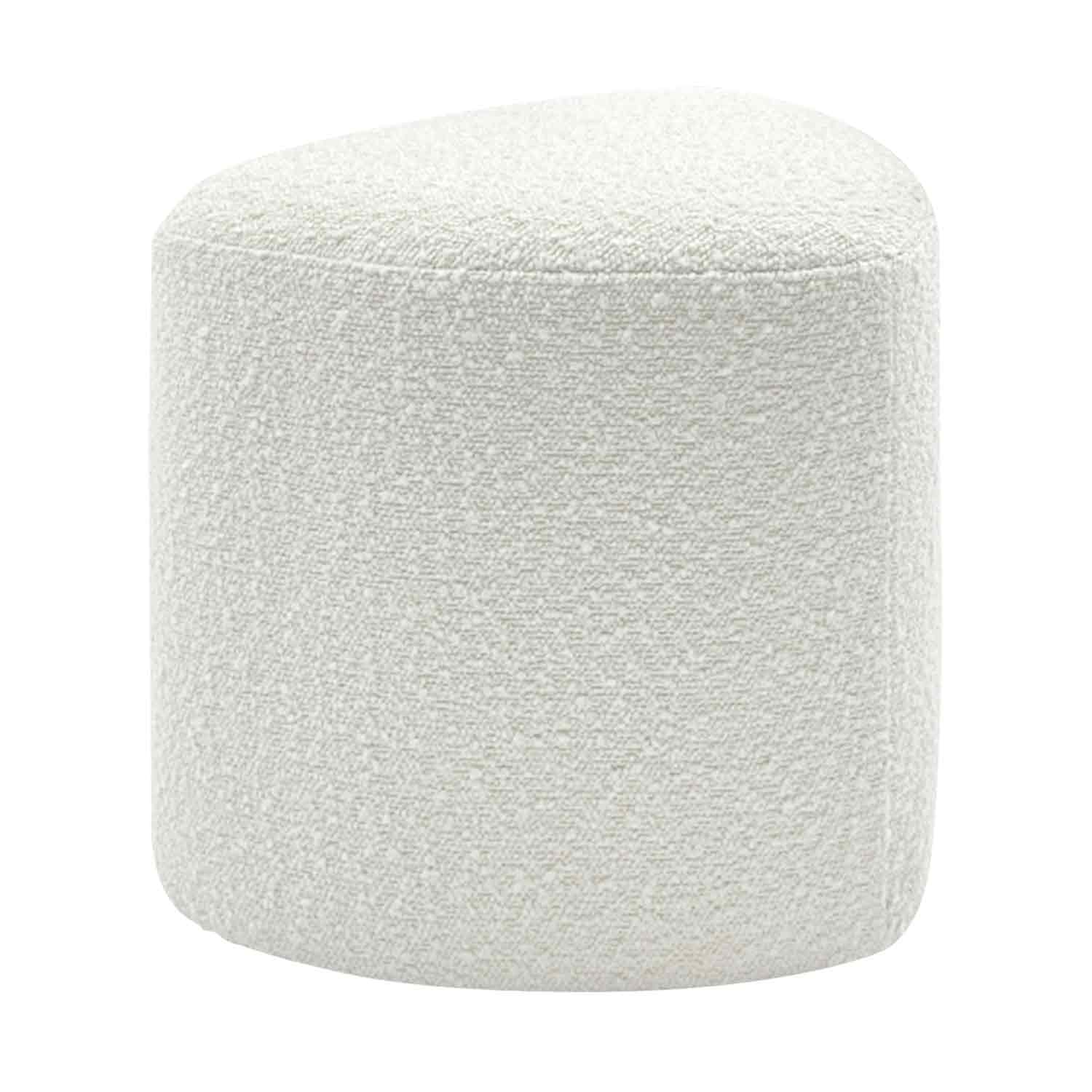Eve stool in white bouclé