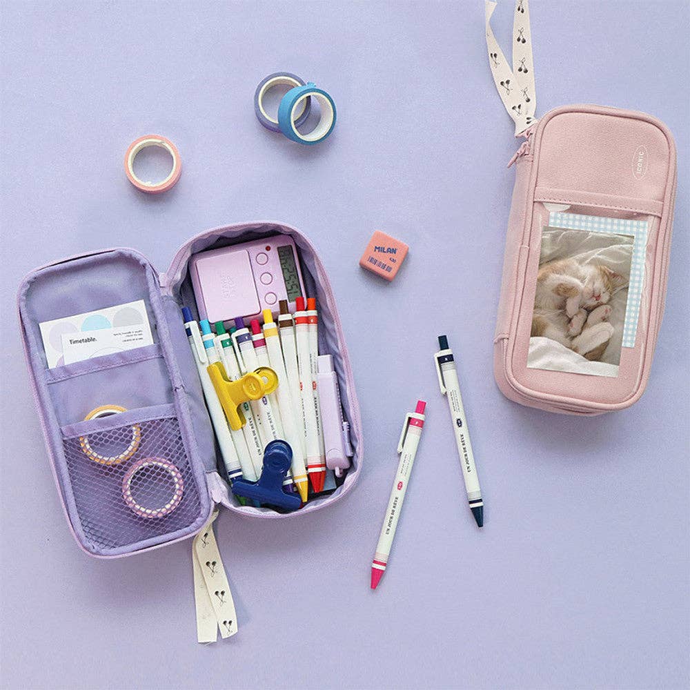 Iconic Cottony Grand Pen Case: Ivory