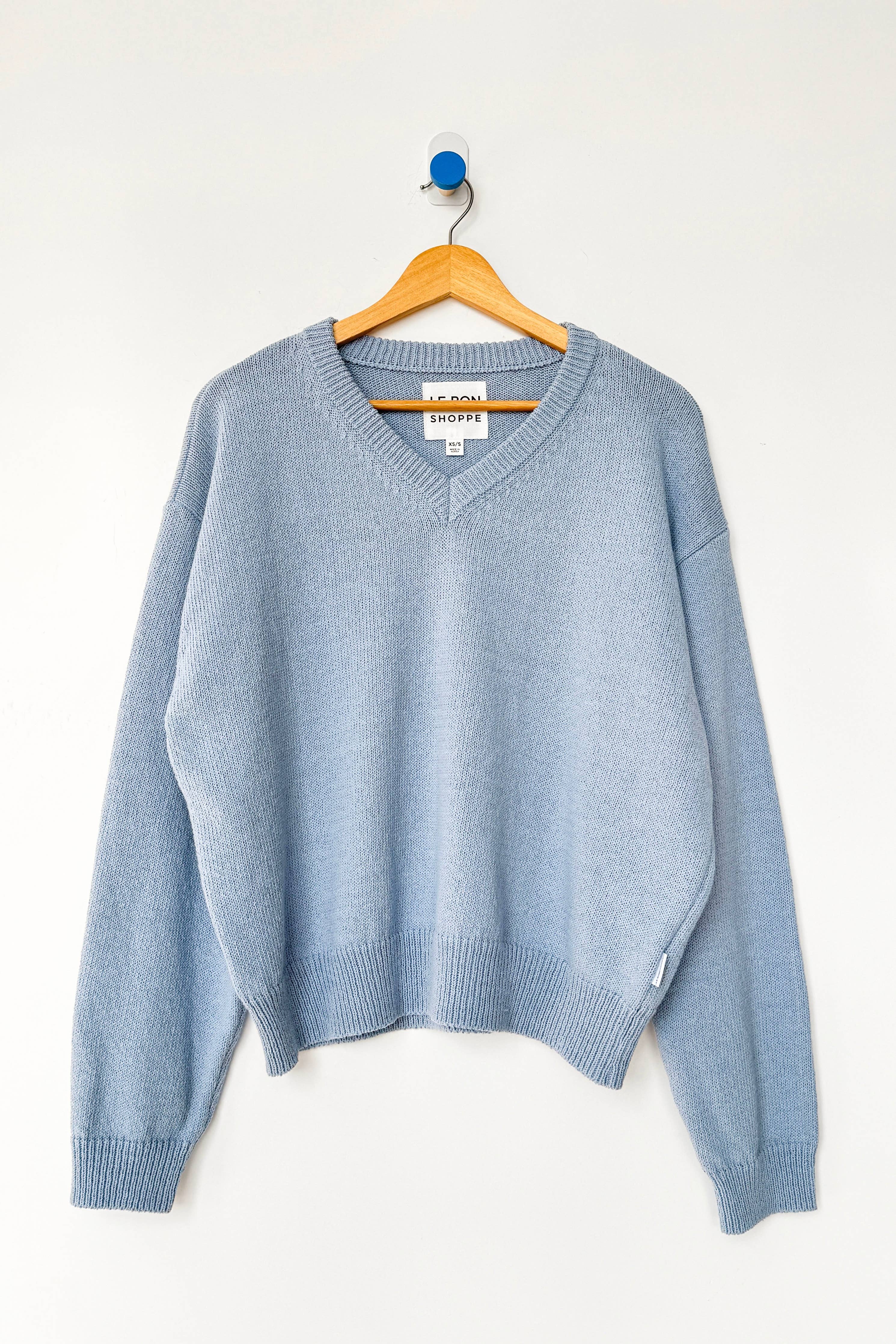 Le Bon Shoppe Abby Cotton V-Neck Sweater