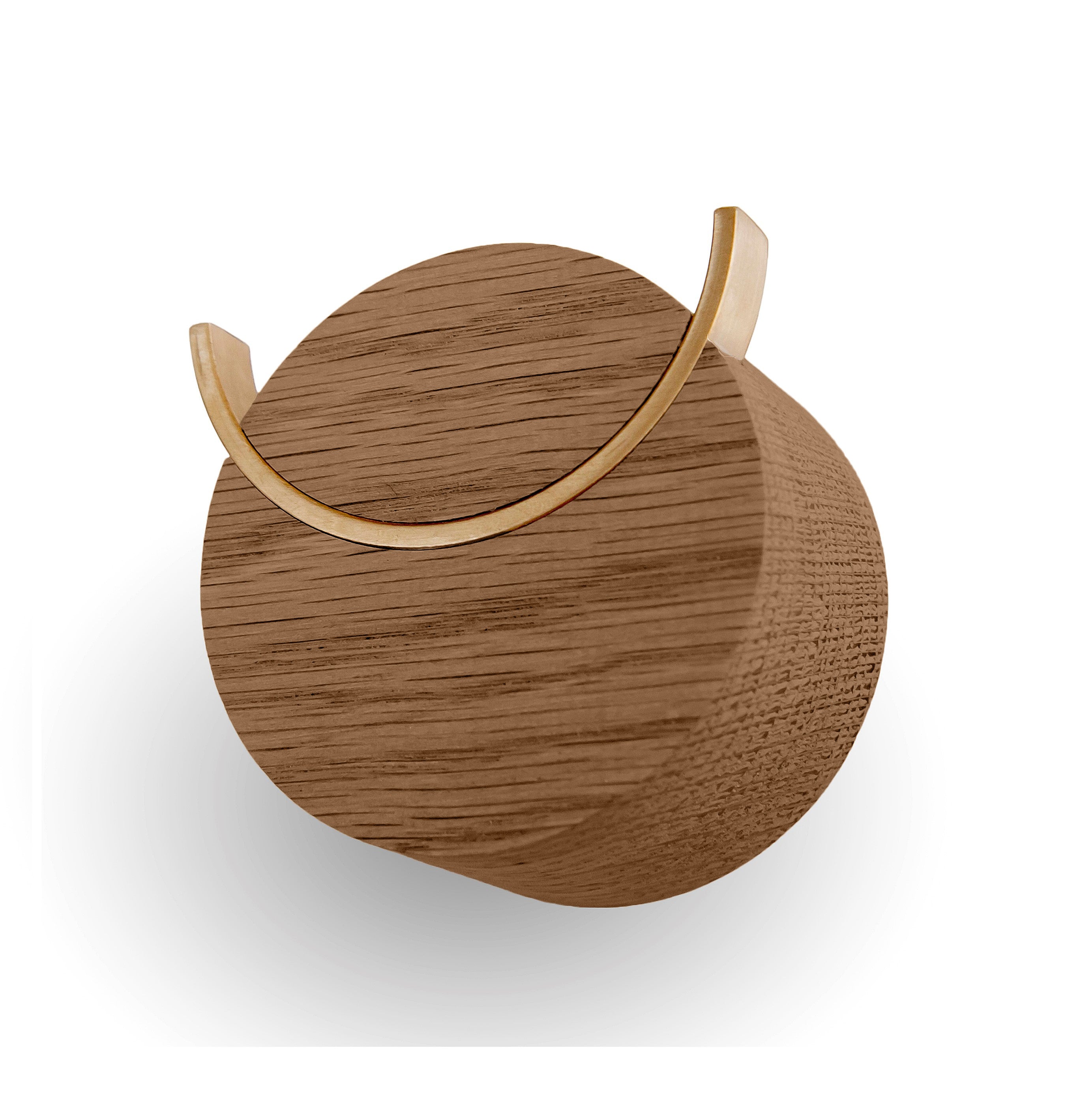 Wall Hook DEER | Oak & Brass, walnut finish