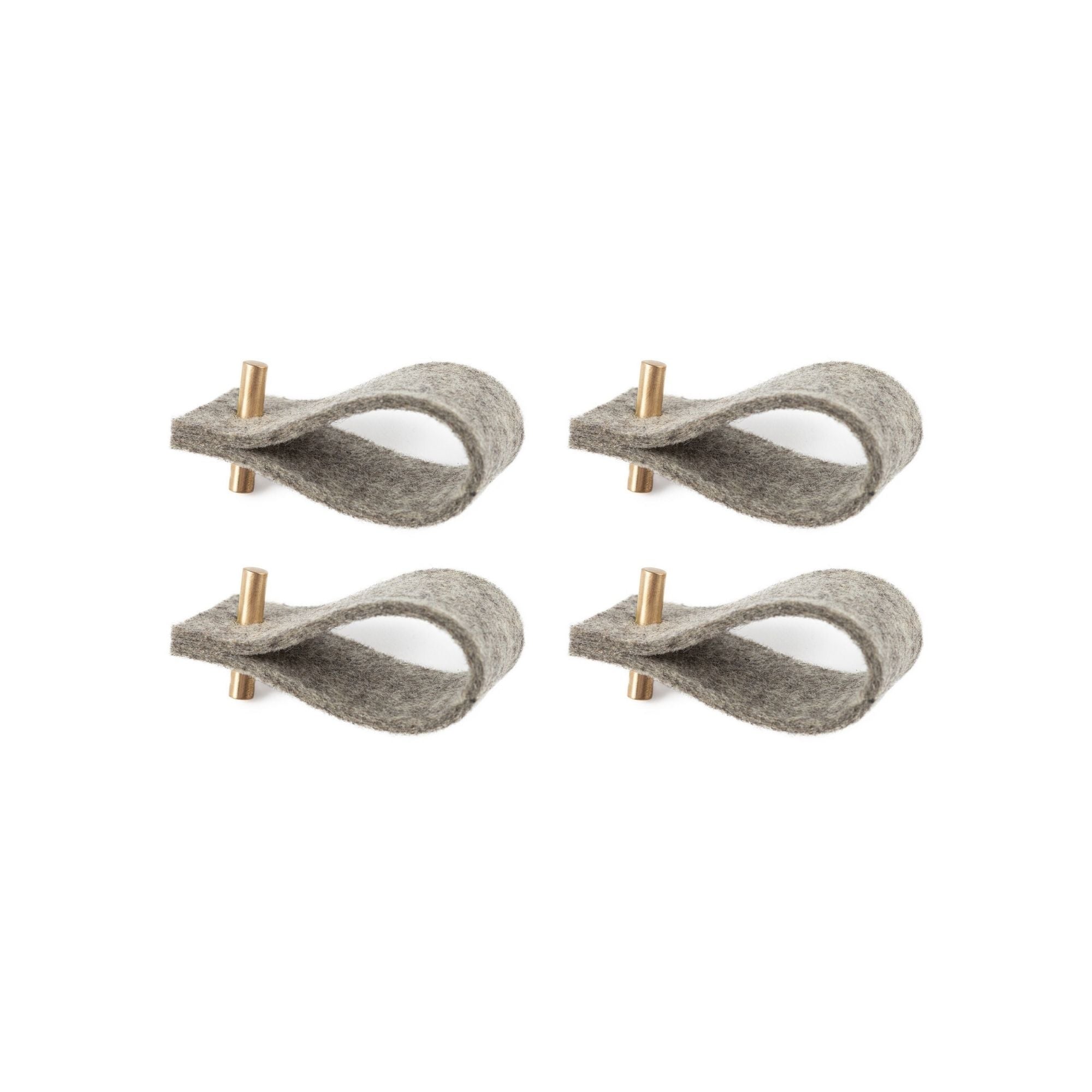 Felt napkin rings | set of 4 | grey