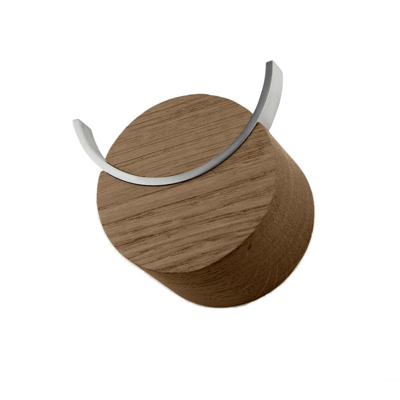 Wall Hook DEER | Oak & stainless steel, walnut finish