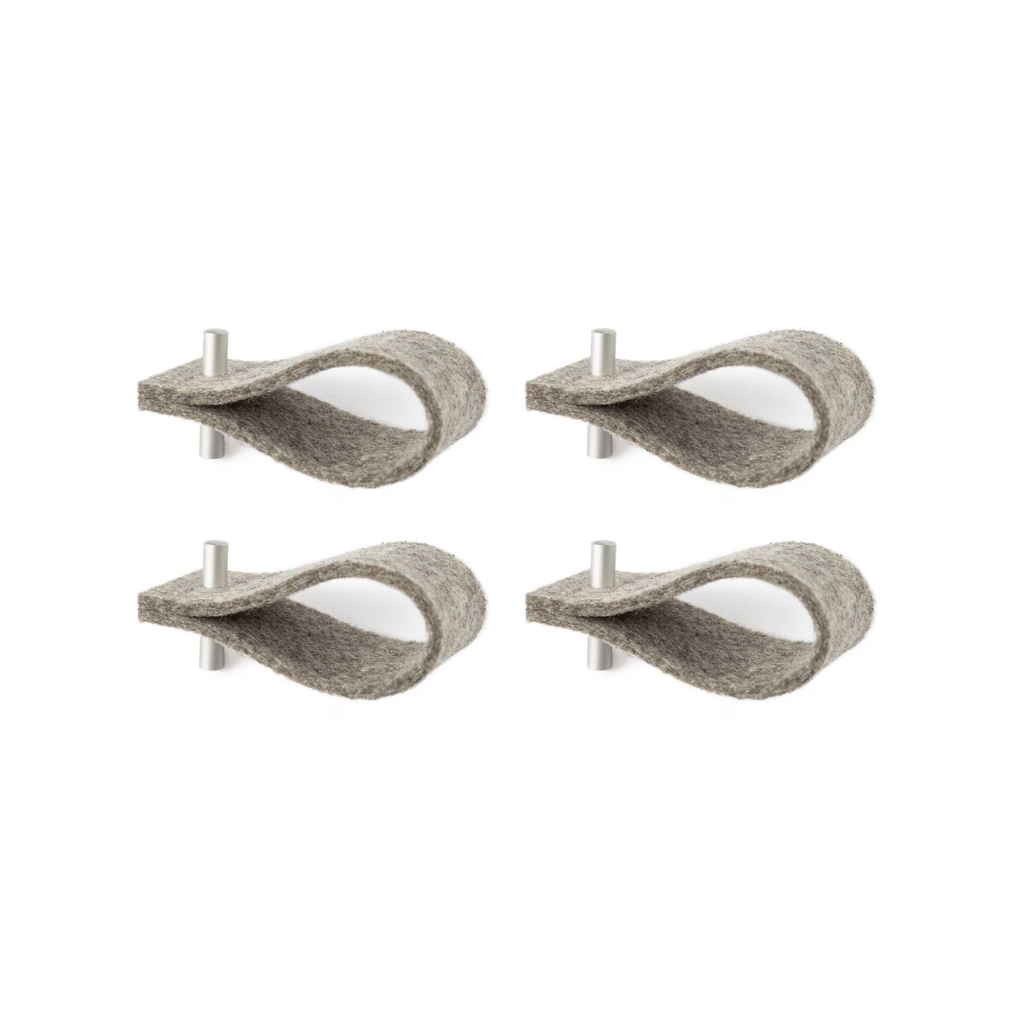 Felt napkin rings | set of 4 | grey