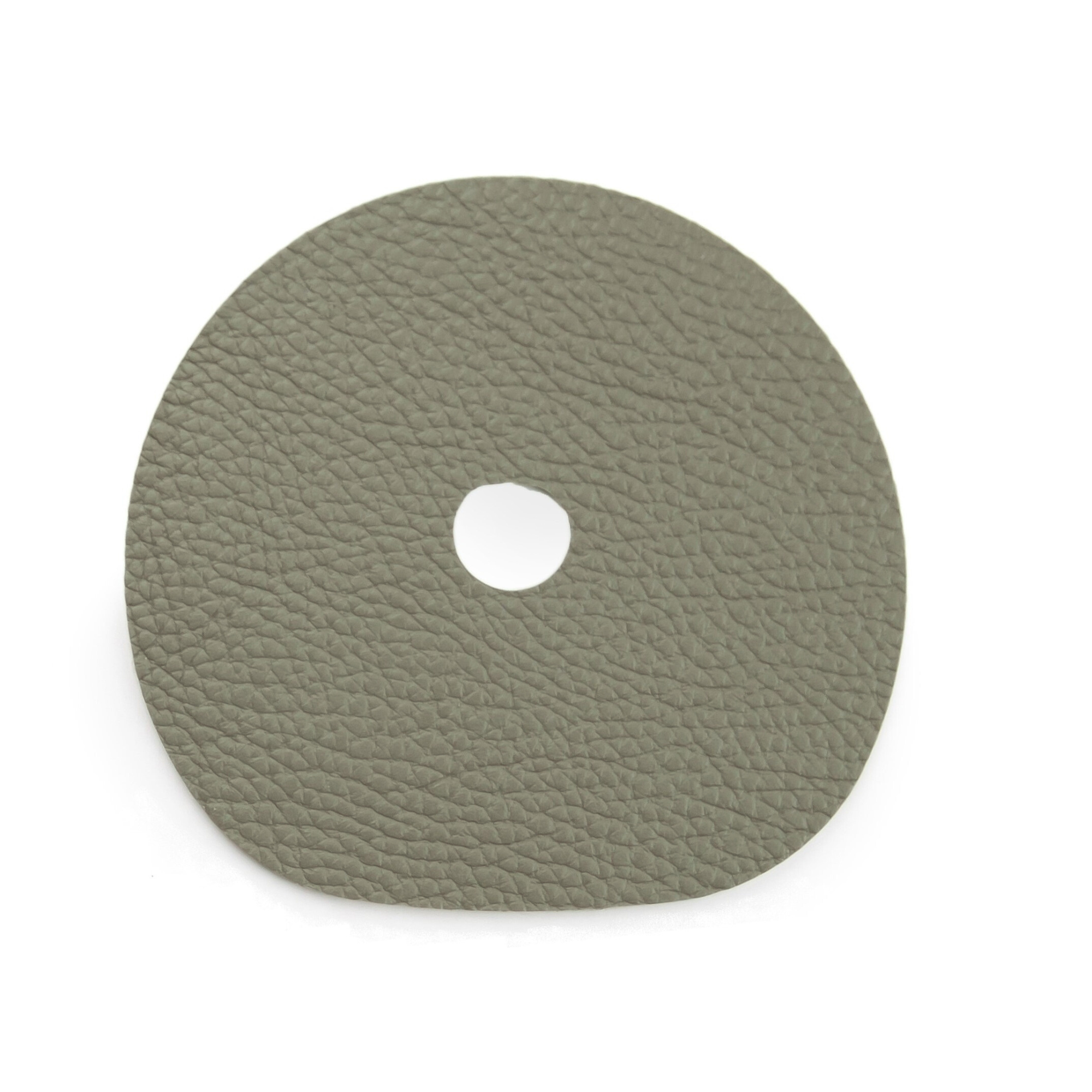 Leather placemat and coaster | Olive green