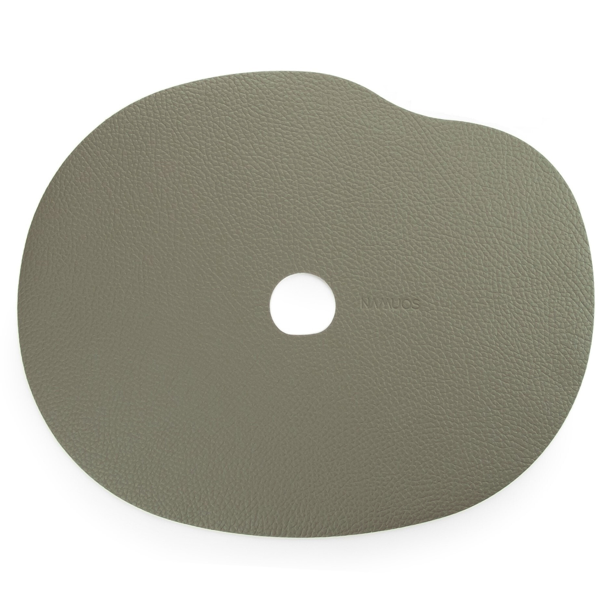 Leather placemat and coaster | Olive green