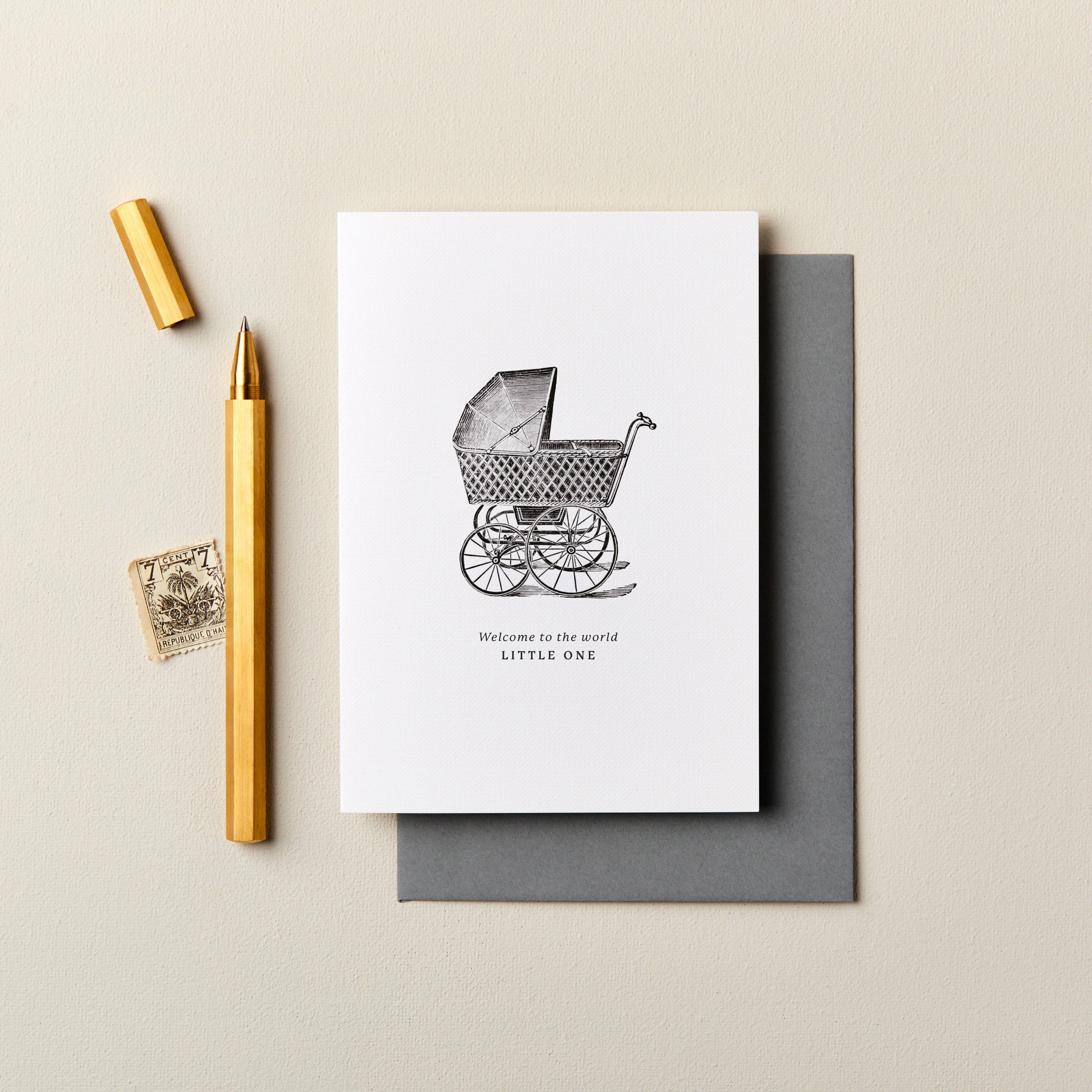 Welcome Little One Card | New Baby Card | Minimal Baby Card