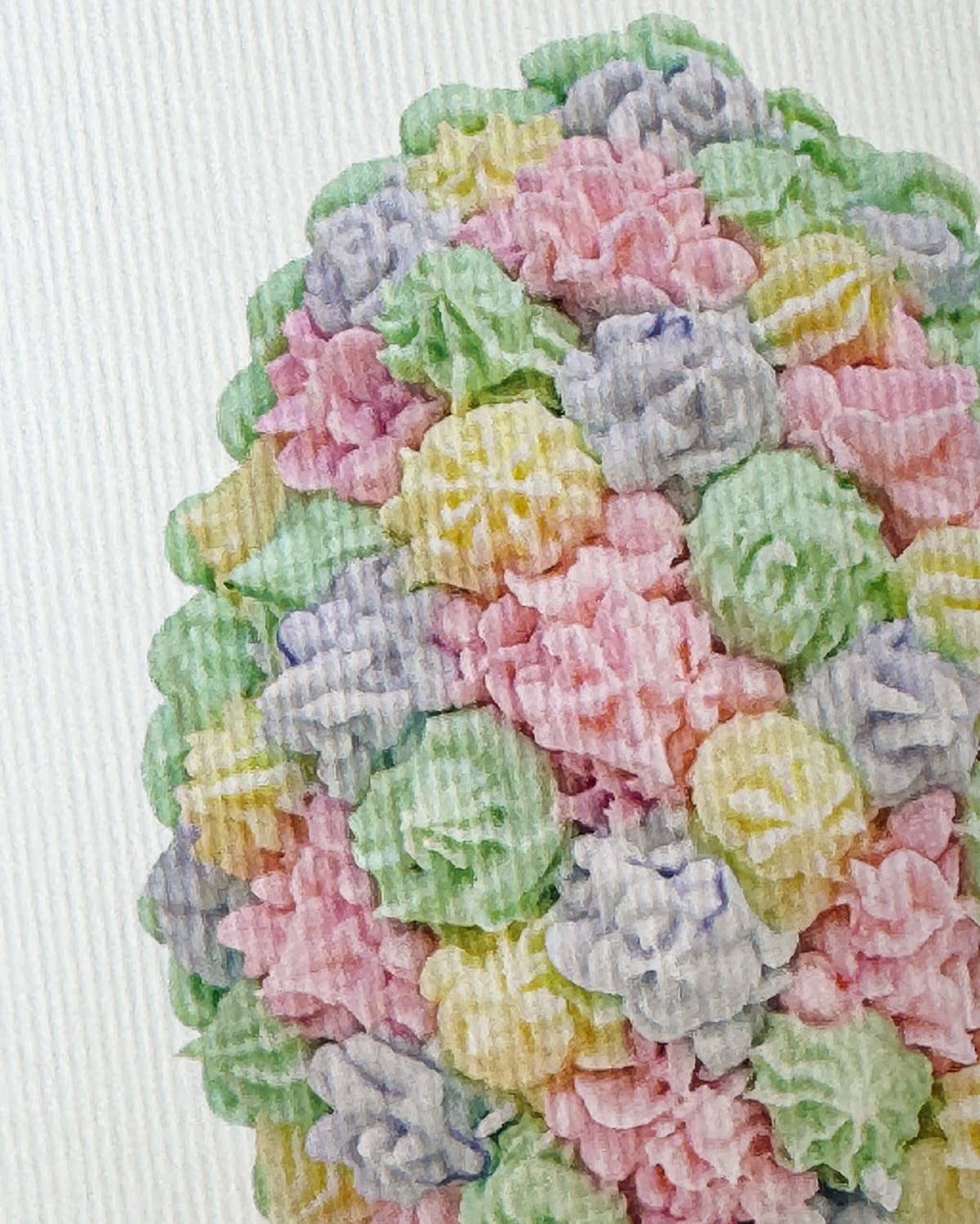 Pastel Florets Royal Icing Egg Greeting Card | Easter