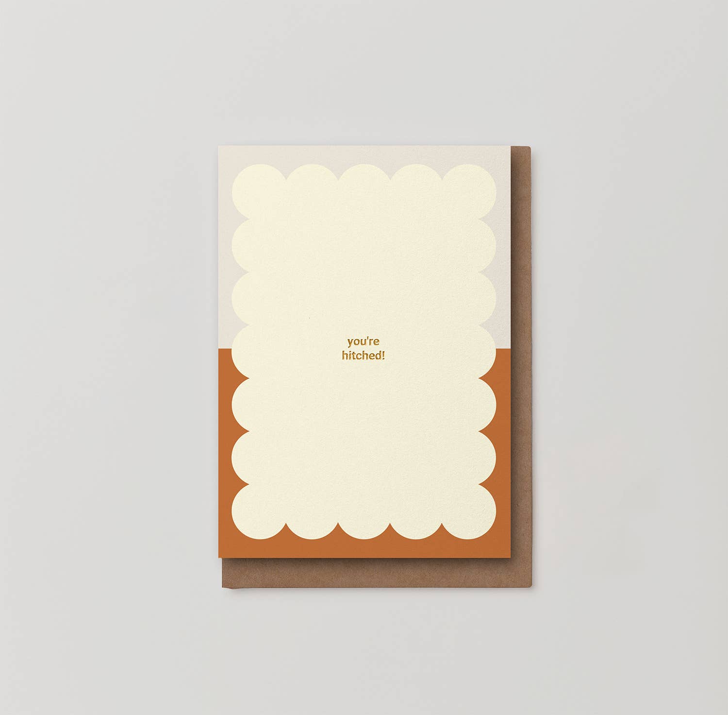 You're hitched! foiled wedding day card