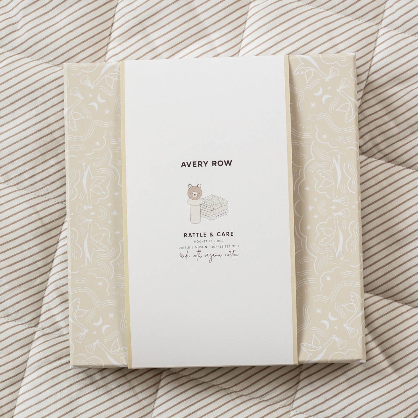 Avery Row Rattle & Care New Baby Gift Set – Nature Trail