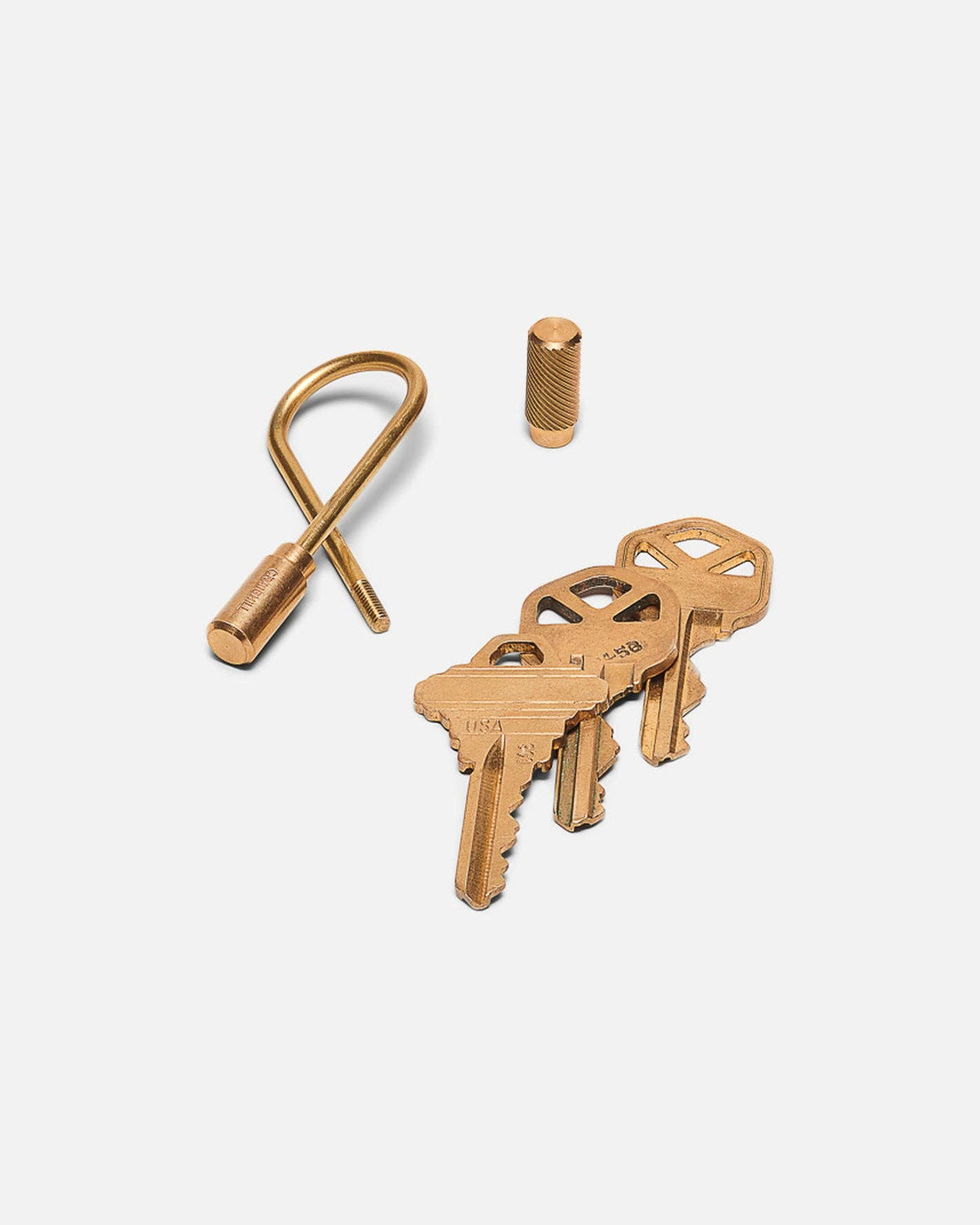 Closed Helix Keyring: Brass