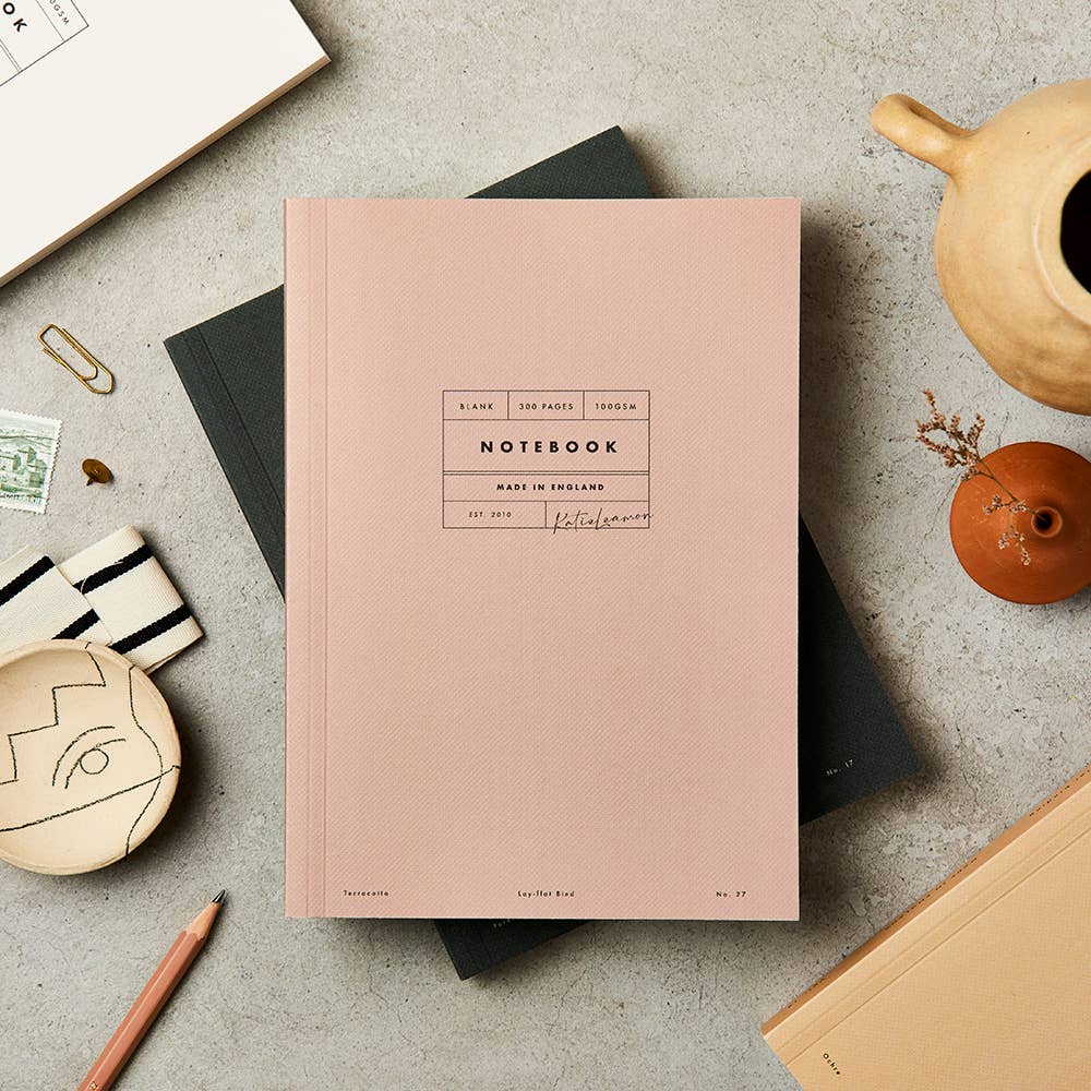 Vol 27: Terracotta 300 Page Blank Lay Flat Notebook