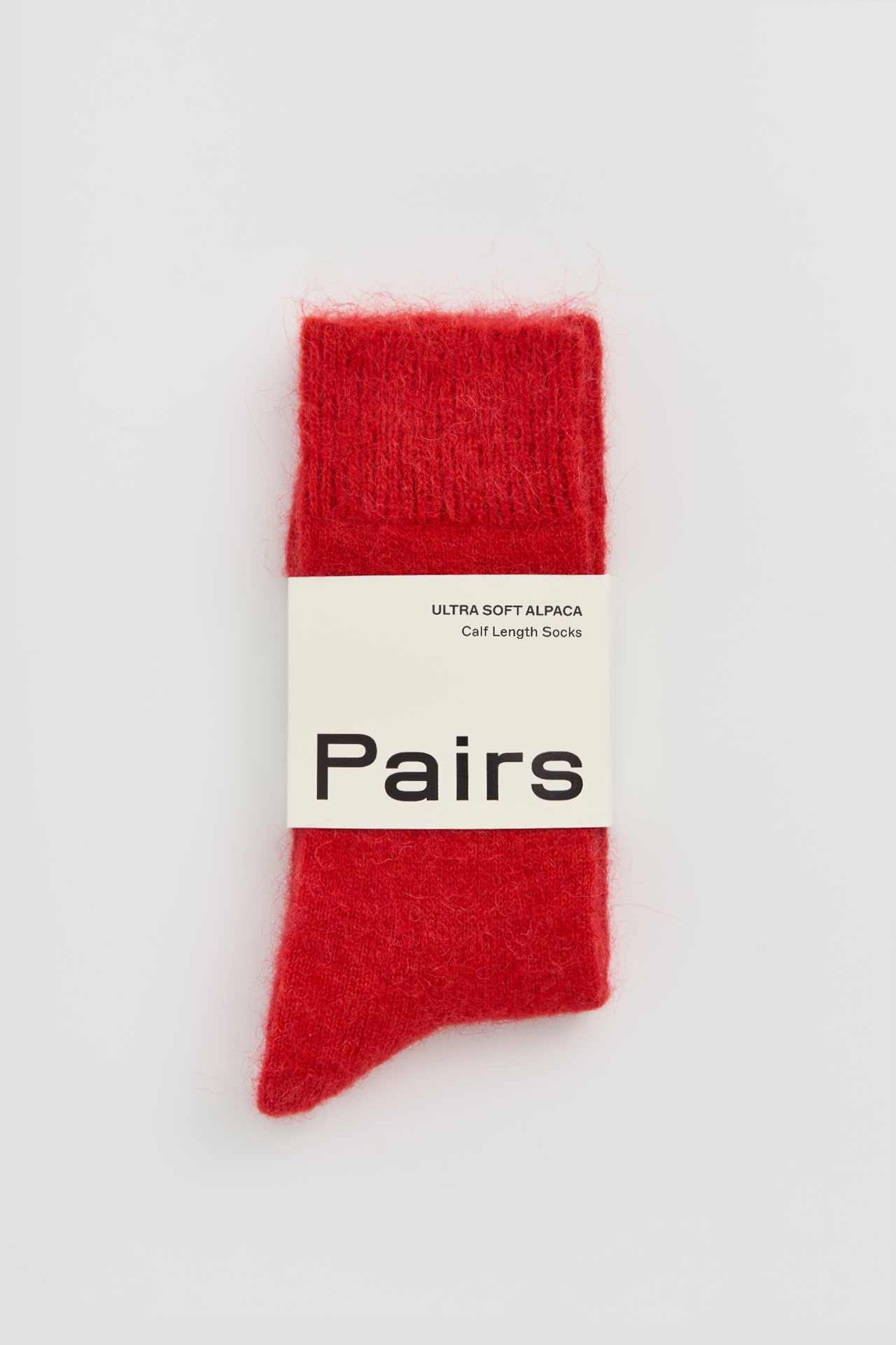 Postbox Red Ultra Soft Alpaca Socks: Medium (UK 8-10)