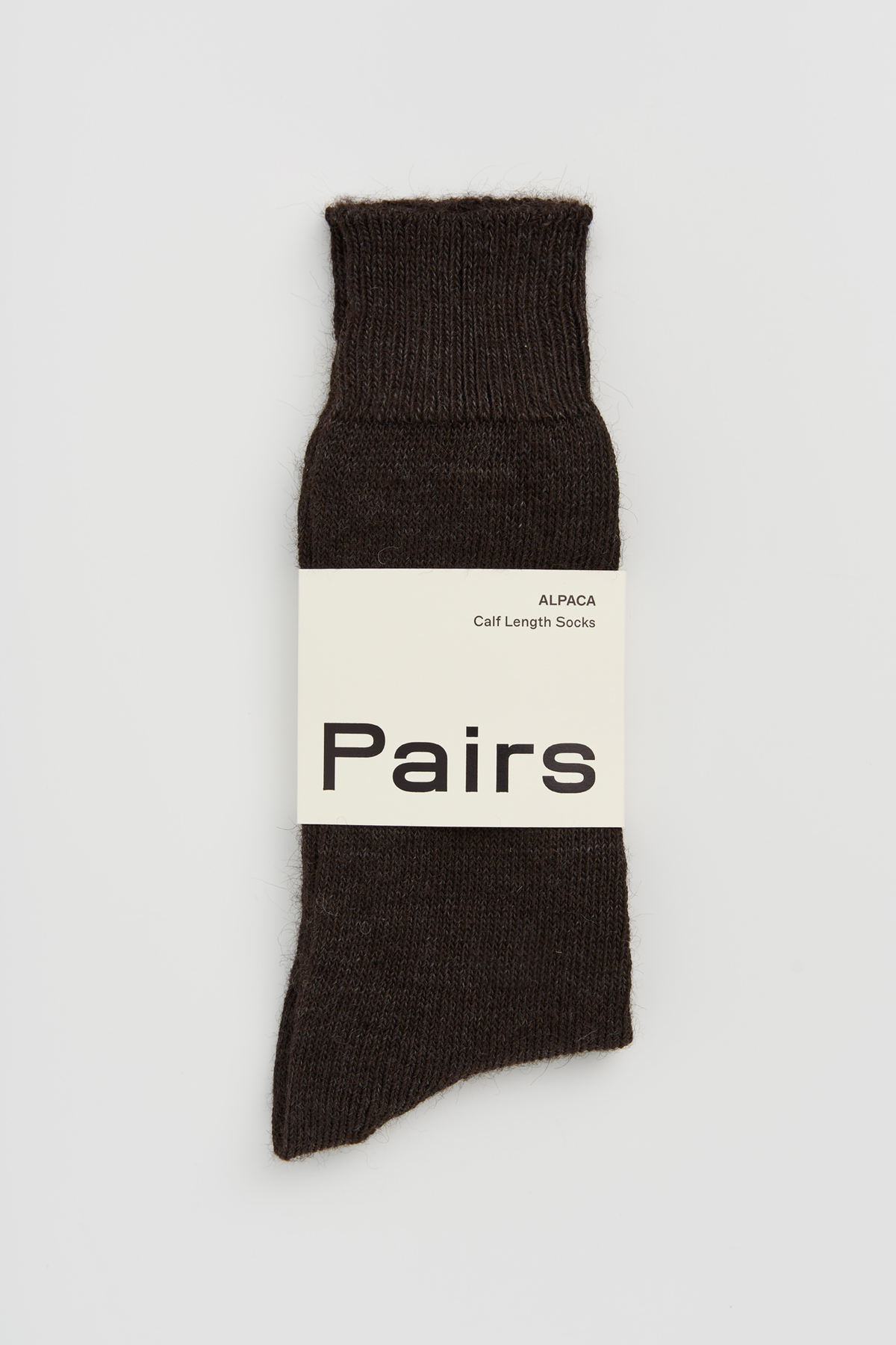 Bitter Chocolate Brown Alpaca Socks: Medium (UK 8-10)