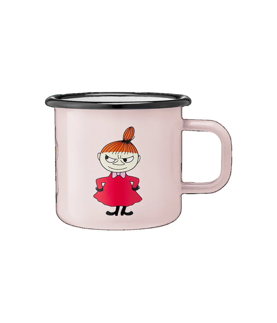 Muurla enamel mug, pink, with Little My character illustration, premium finish