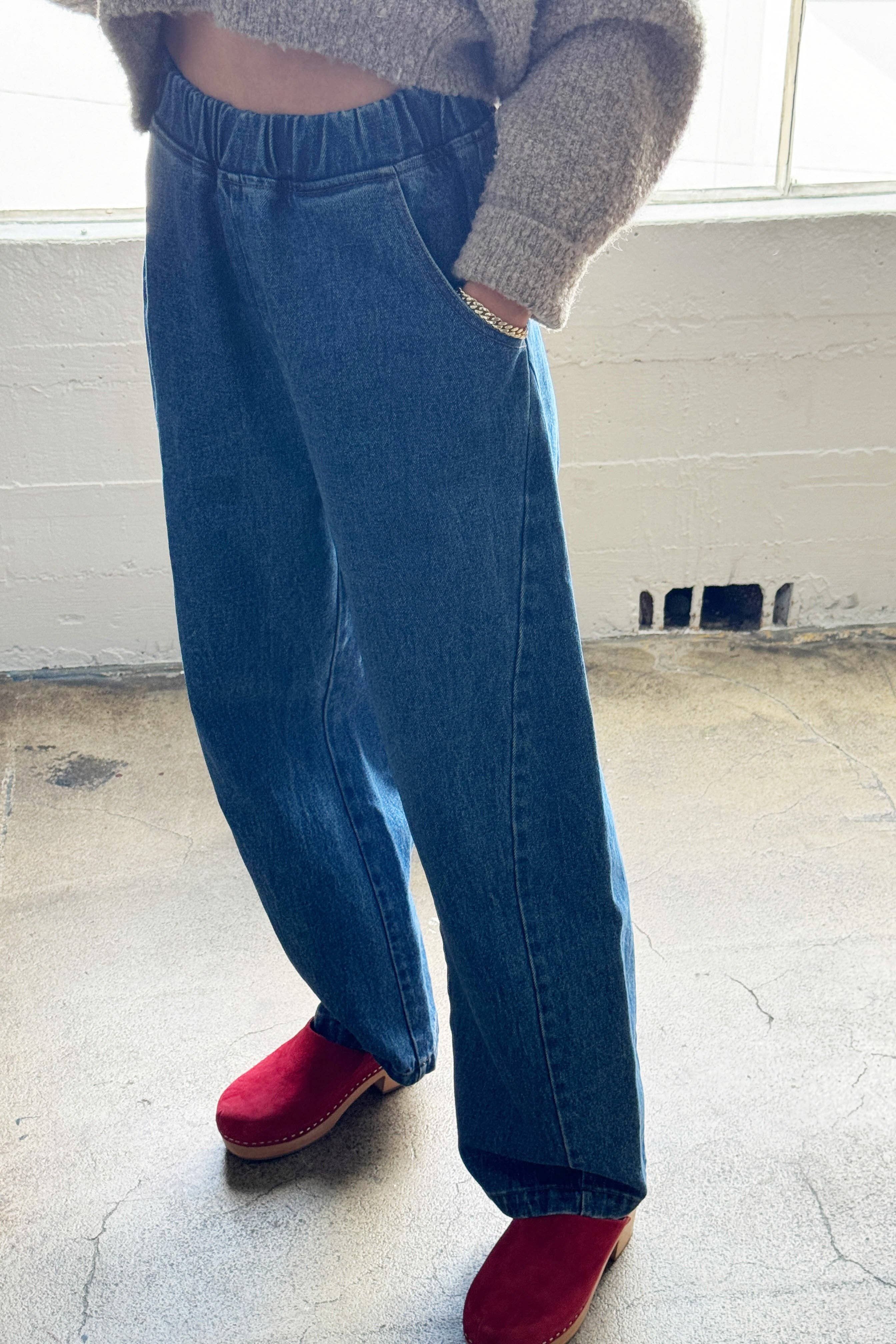 Long Arc Pants Blue denim  - Le Bon Shoppe