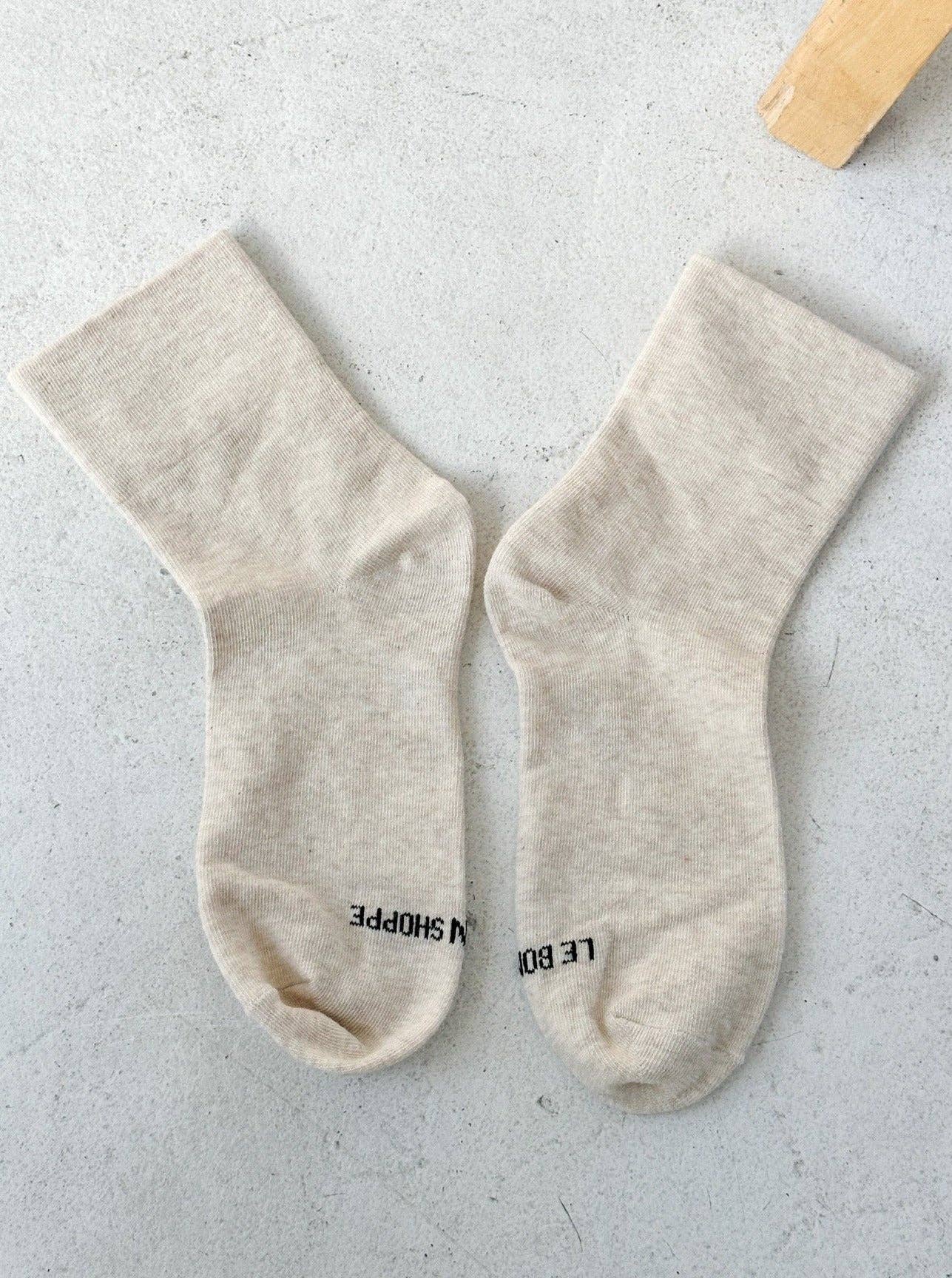 Sneaker Socks : Oatmeal - Le Bon Shoppe
