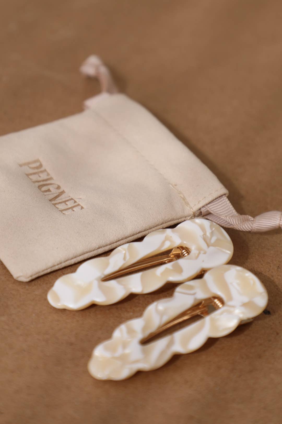 Signature Hair Clips - Popcorn (Pair) - Peignee Paris