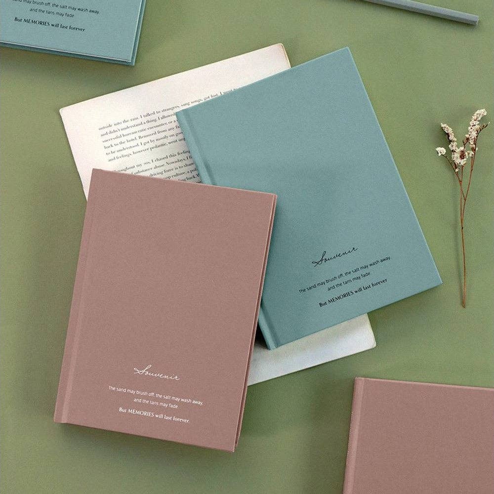 Iconic Souvenir Hardcover Line Notebook - [B6]: Indi Pink
