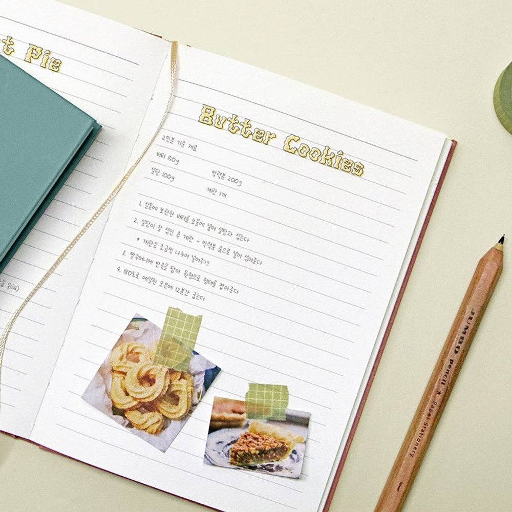 Iconic Souvenir Hardcover Line Notebook - [B6]: Cream Butter