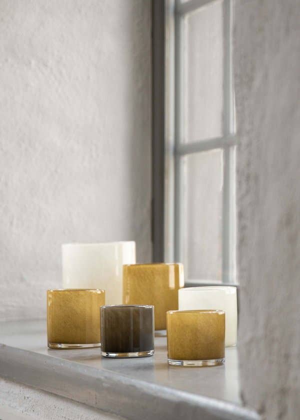 Lyric candle holder - XS: Linen
