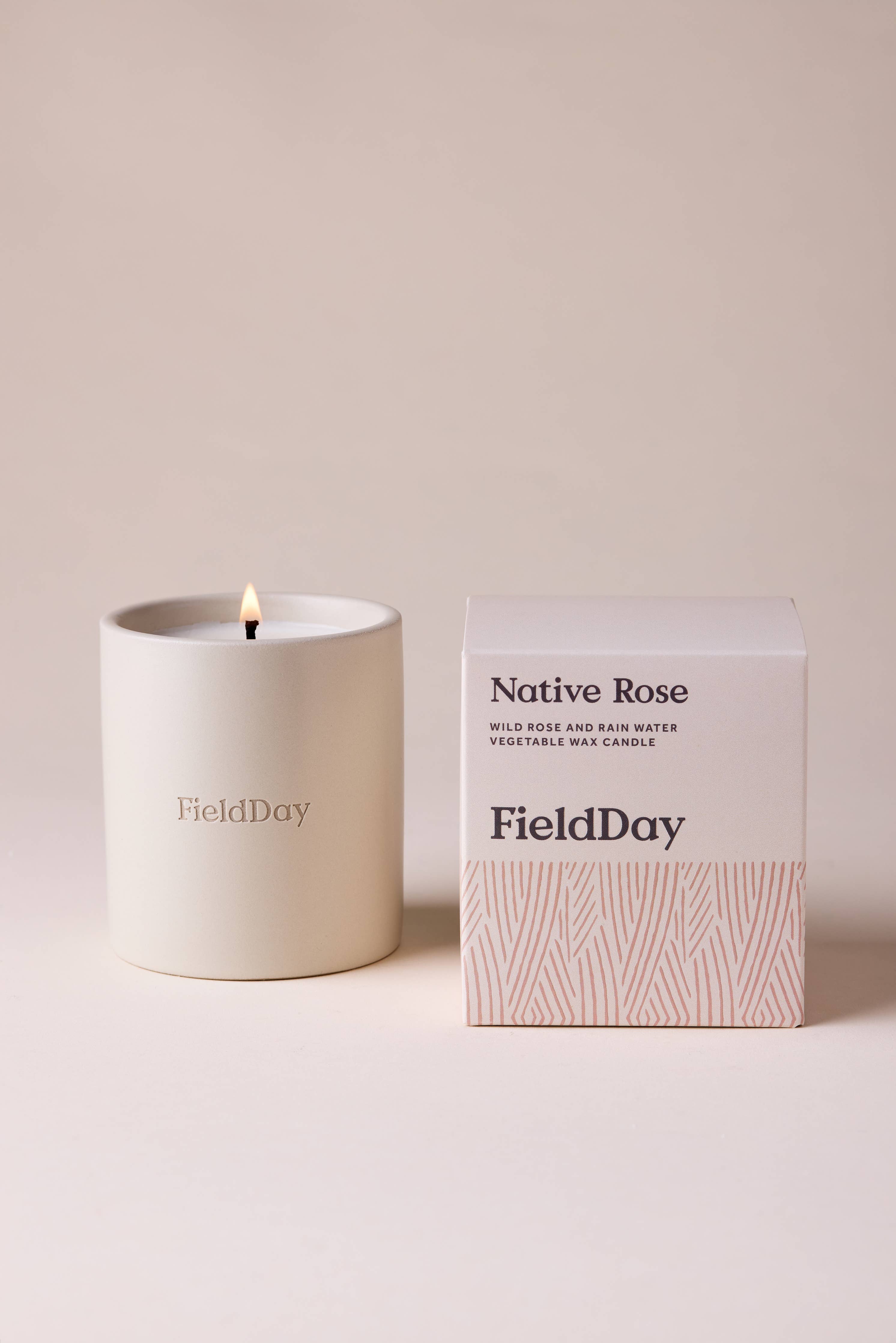 Native Rose Classic Vegetable Wax Stoneware Candle