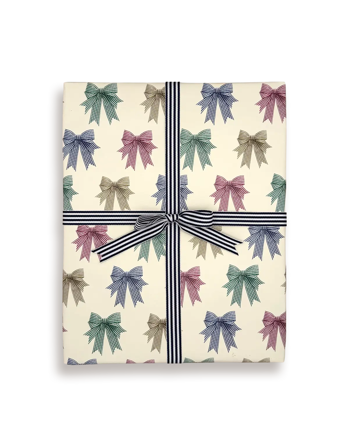 Gingham Bows Wrapping Paper | Luxury Gift Wrap Sheet