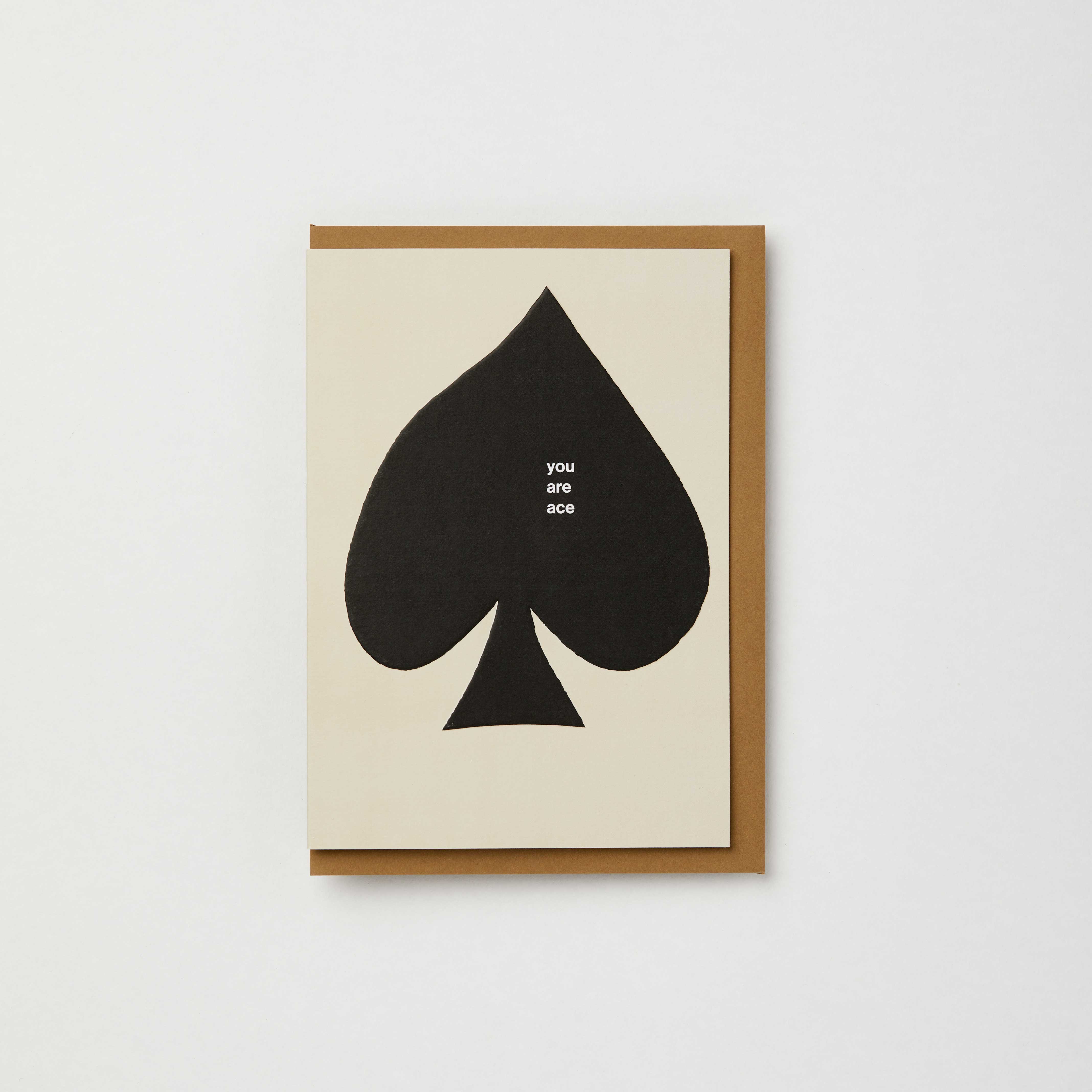 You Are Ace friendship/thank you card: Kraft / With cellos