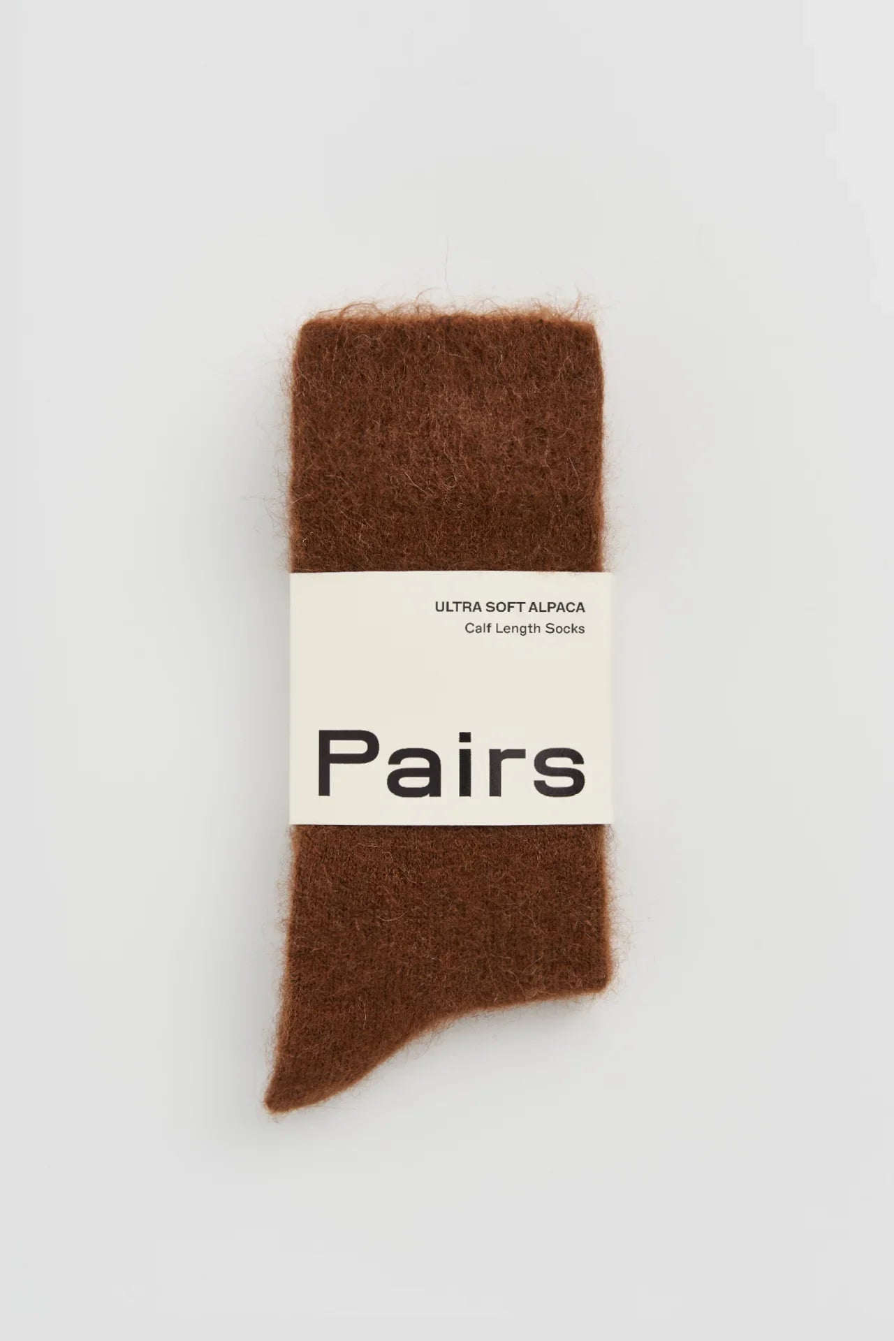 Pairs ultra soft alpaca brown calf length socks premium packaging