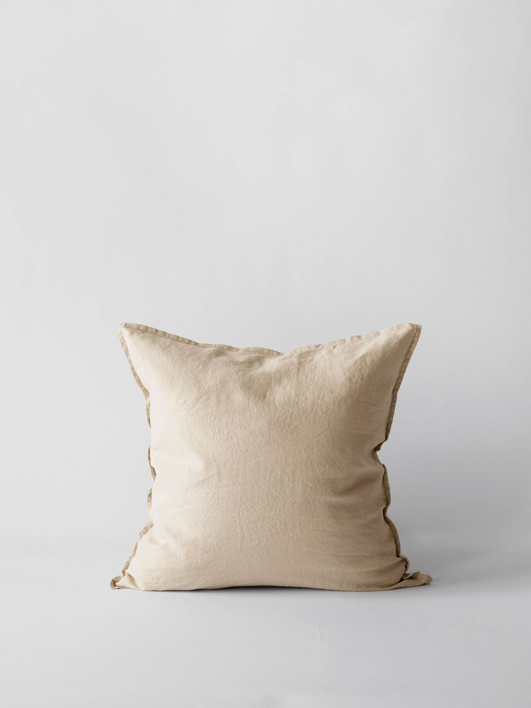 Cushion Cover linen 50x50cm: Hazelnut Stripe