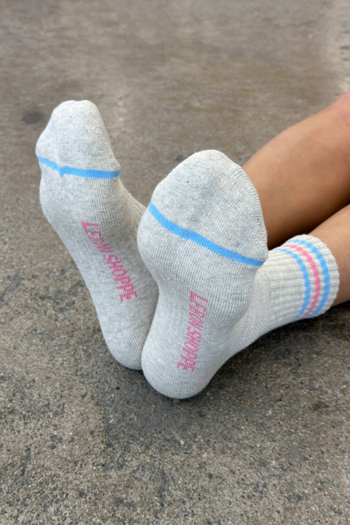 Girlfriend Socks Bright Grey - Le Bon Shoppe