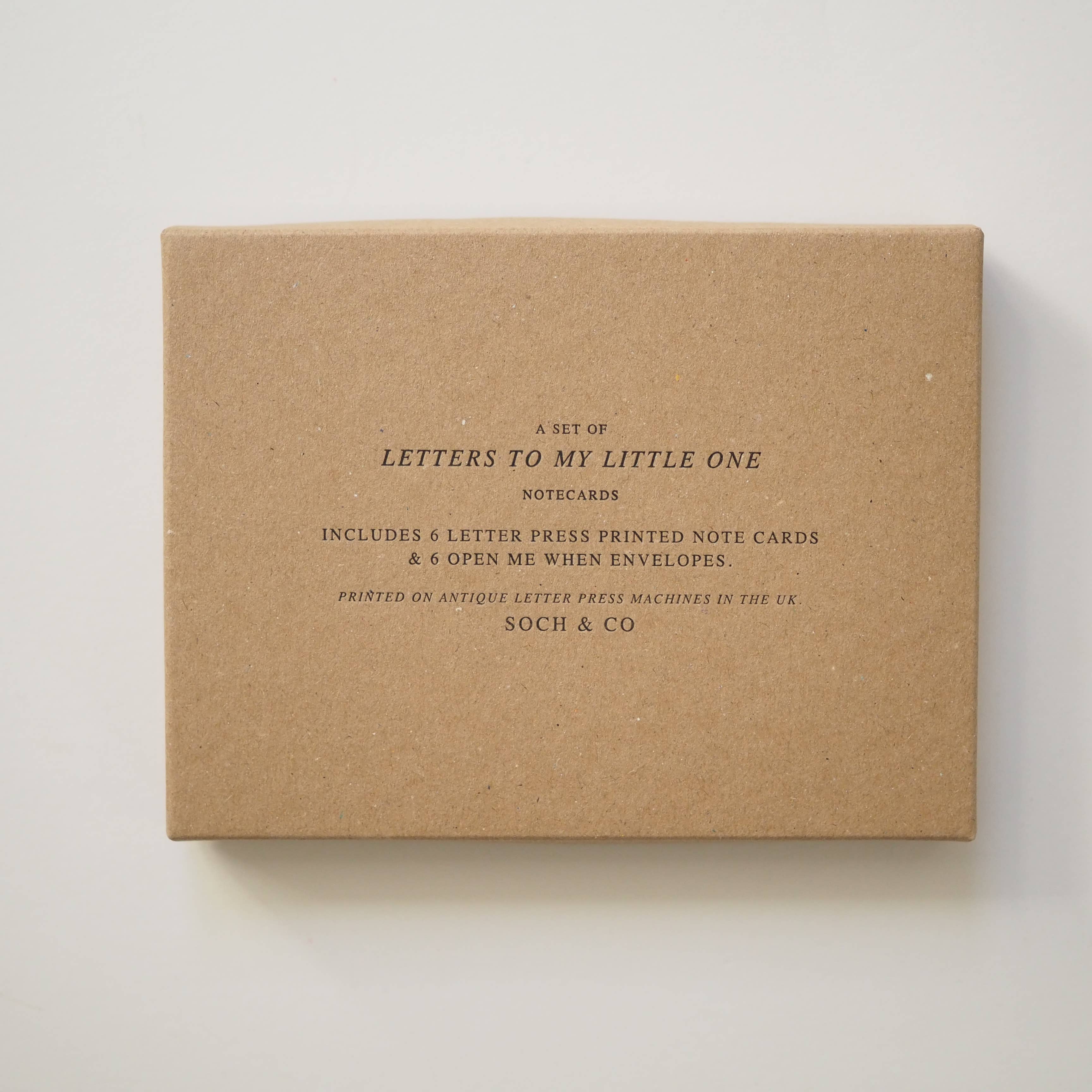 Letters to my little one notecard set