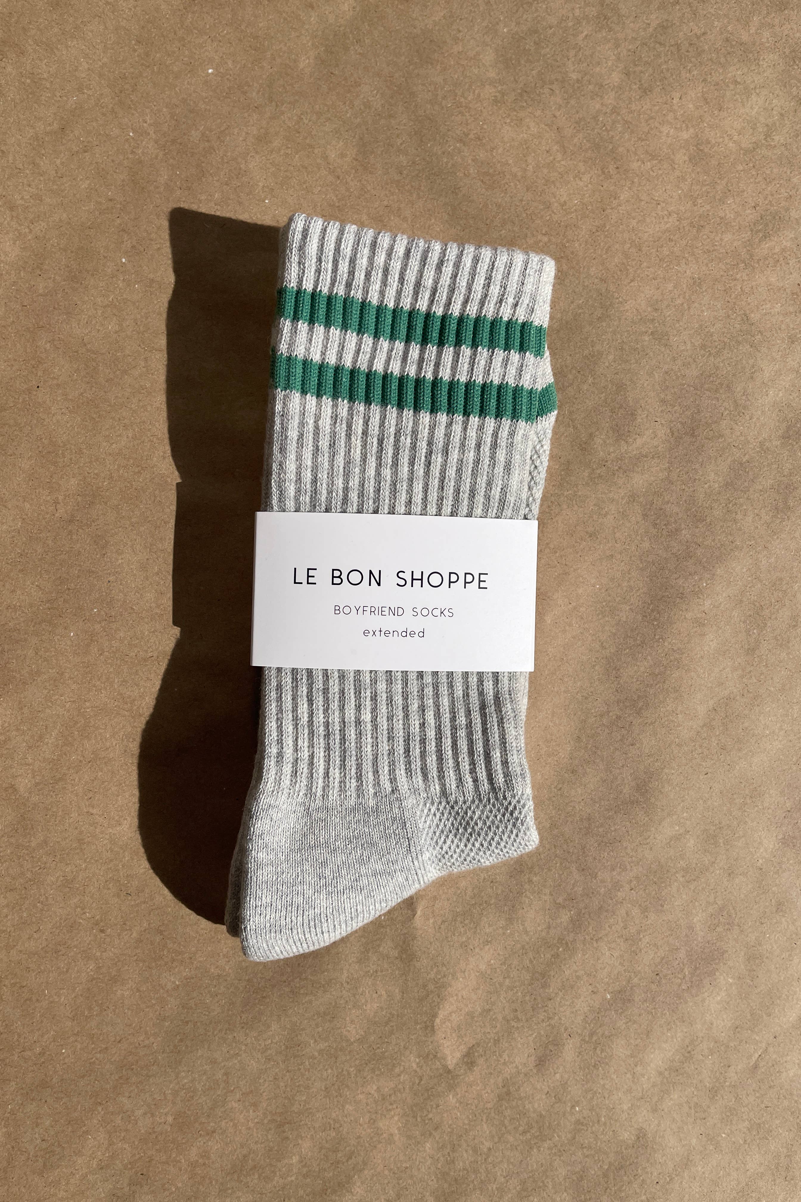 Extended Boyfriend Socks Clean White - Le Bon Shoppe