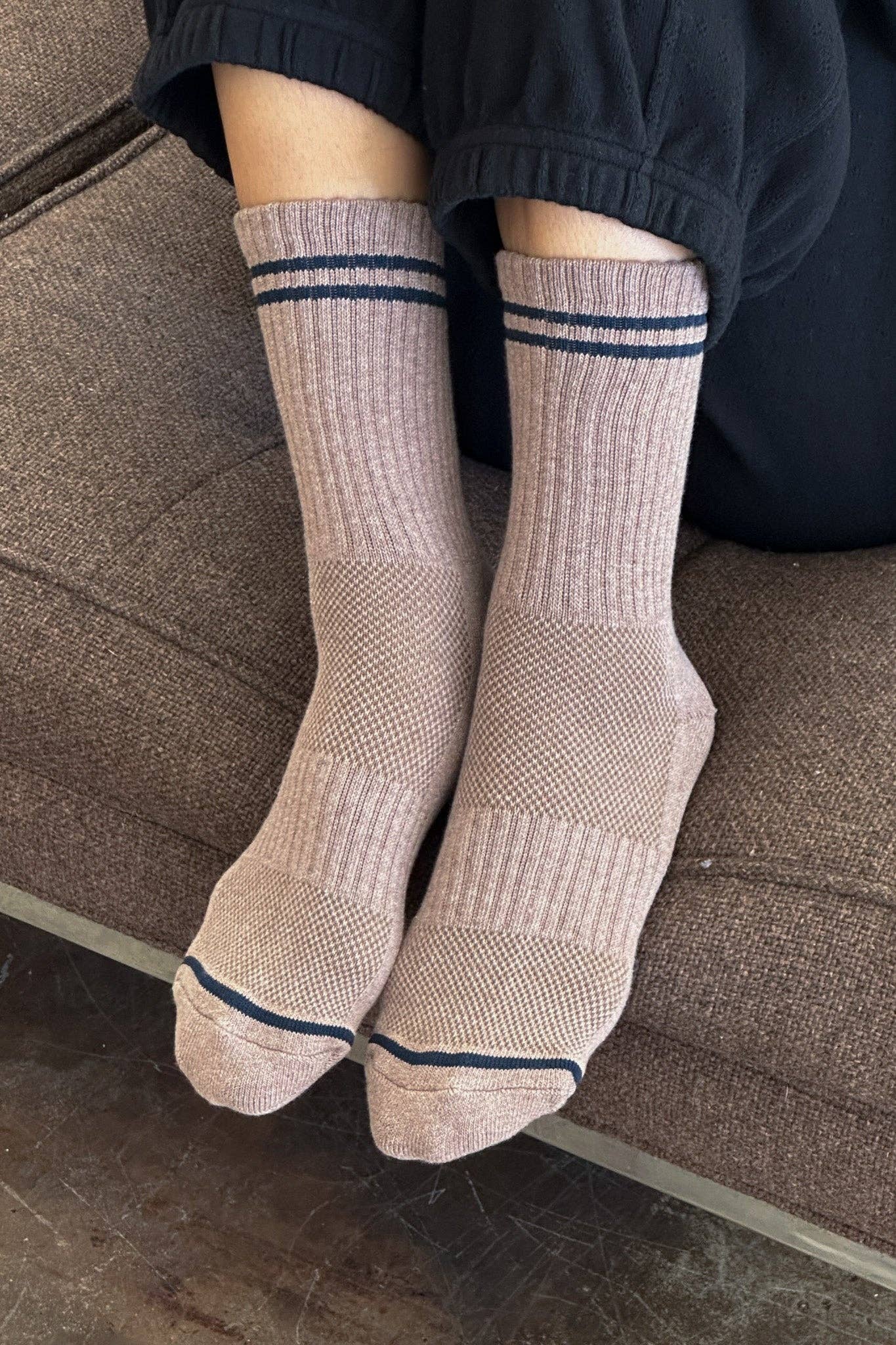 Boyfriend Socks : Cocoa - Le Bon Shoppe