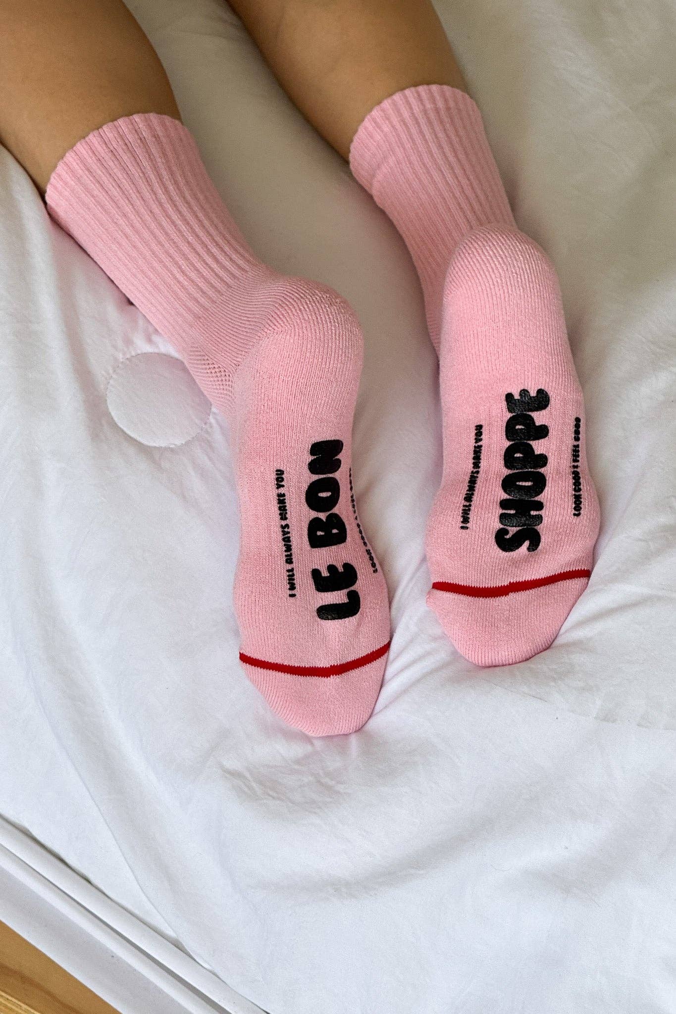 Hugger Socks in Pink & Black — Le Bon Shoppe