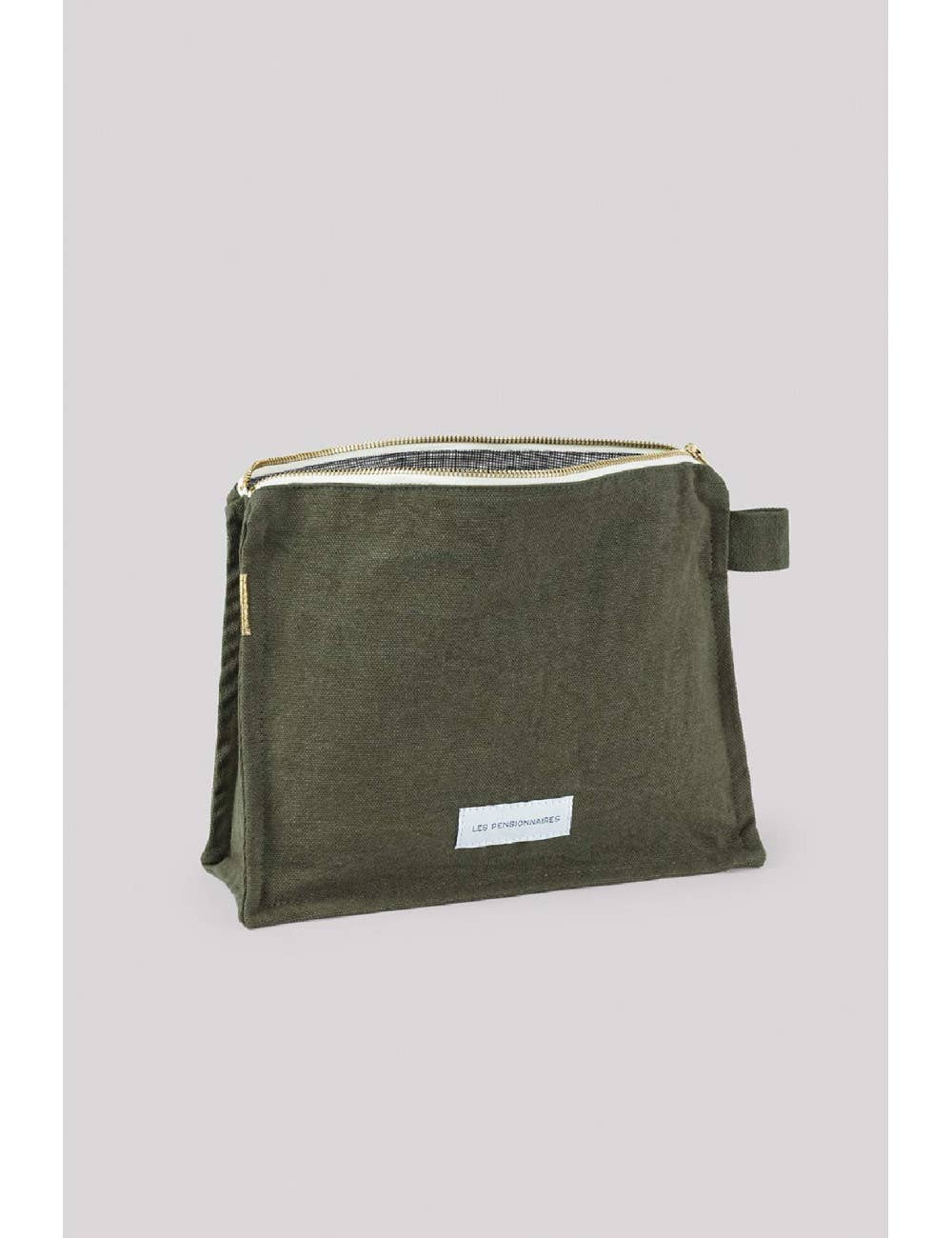 Organic Cotton Canvas Toiletry Bag Capre Green