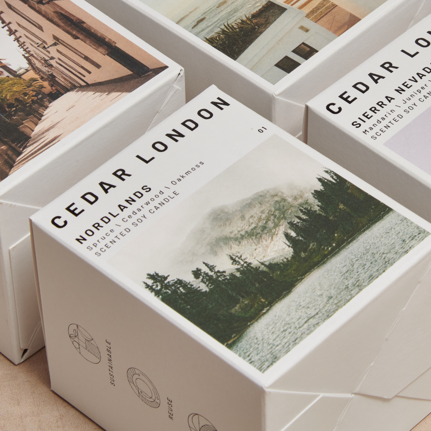 Nordlands Candle: Cedarwood, Oakmoss Scented Pure Soy Candle