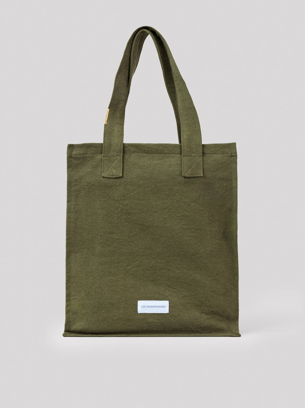 Plain Capers Green Organic Cotton Canvas Zipped Bag