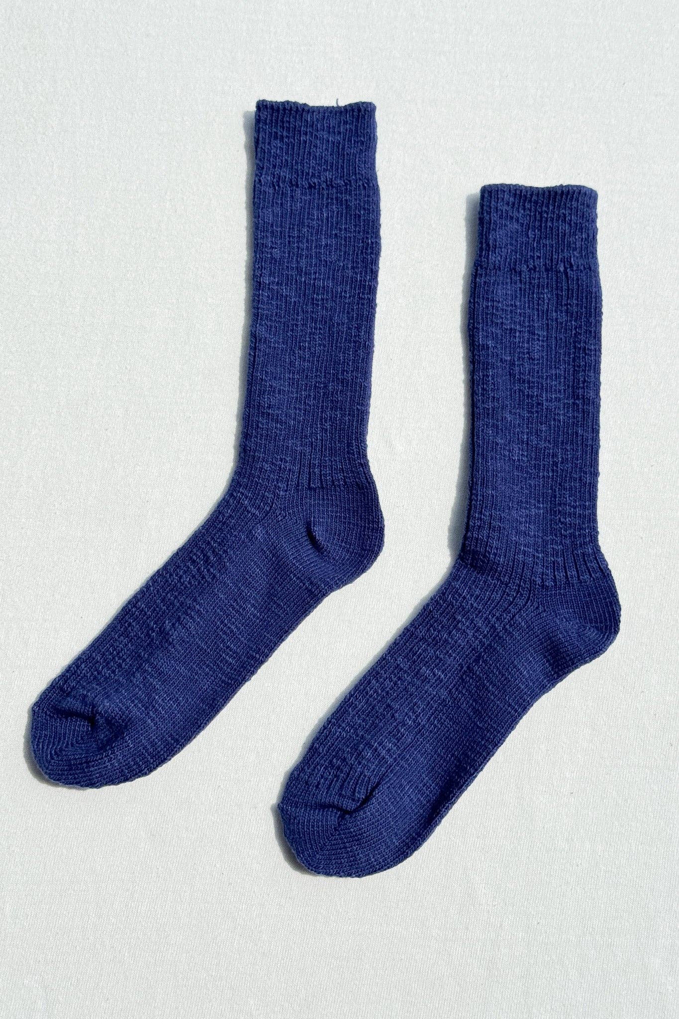 Cottage Socks: Navy - Le Bon Shoppe