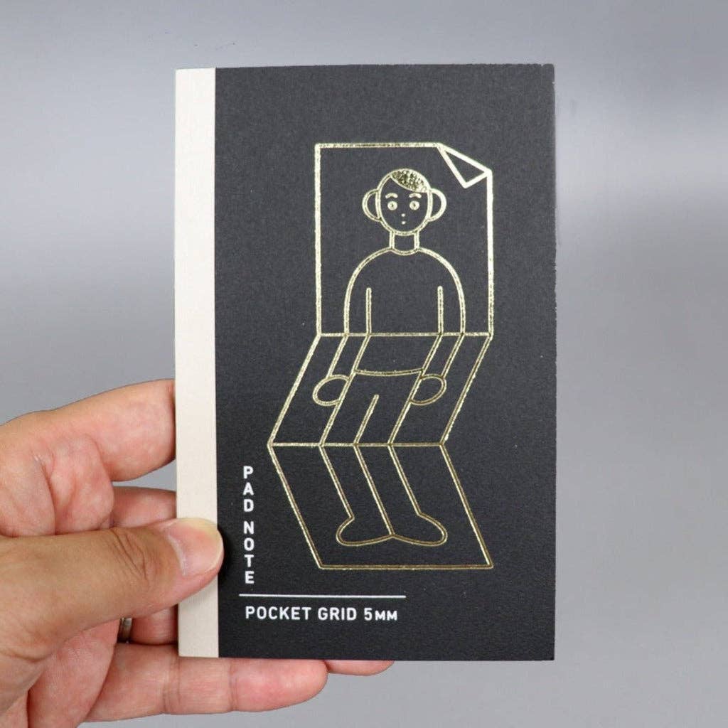 Sikigu Pad Note Pocket Unpis Edition [Grid, Plain]: Black / Grid